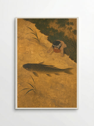 Kintaro and the Giant Carp: Strength Held in Balance
