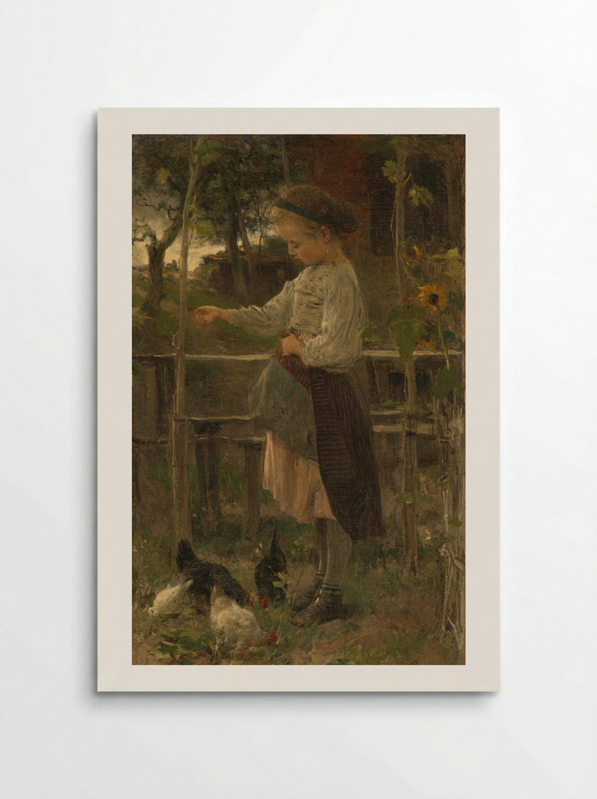 Kippetjes voeren (Feeding the Chickens) - Jacob Maris - Poster