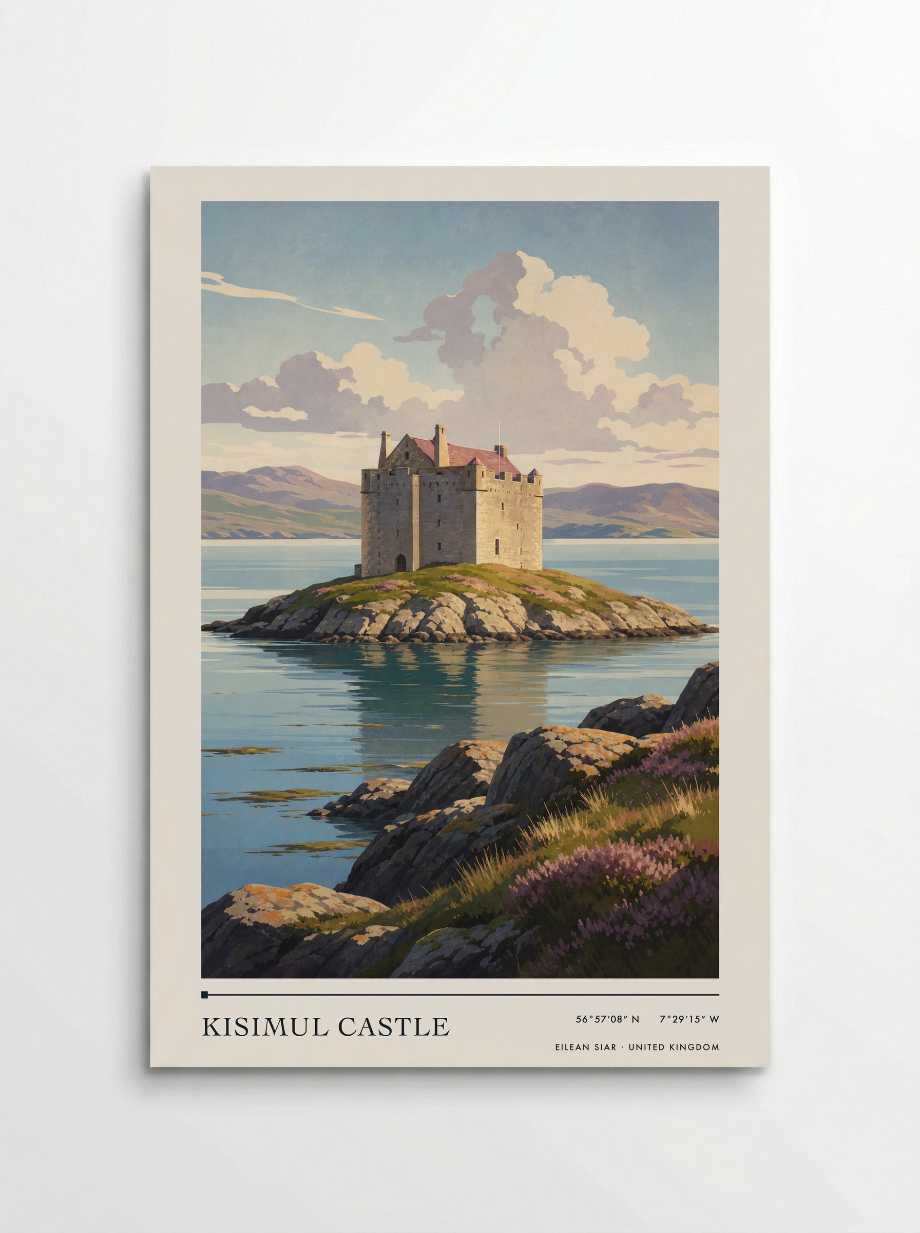 Kisimul Castle Eilean Siar United Kingdom Travel Poster - Poster