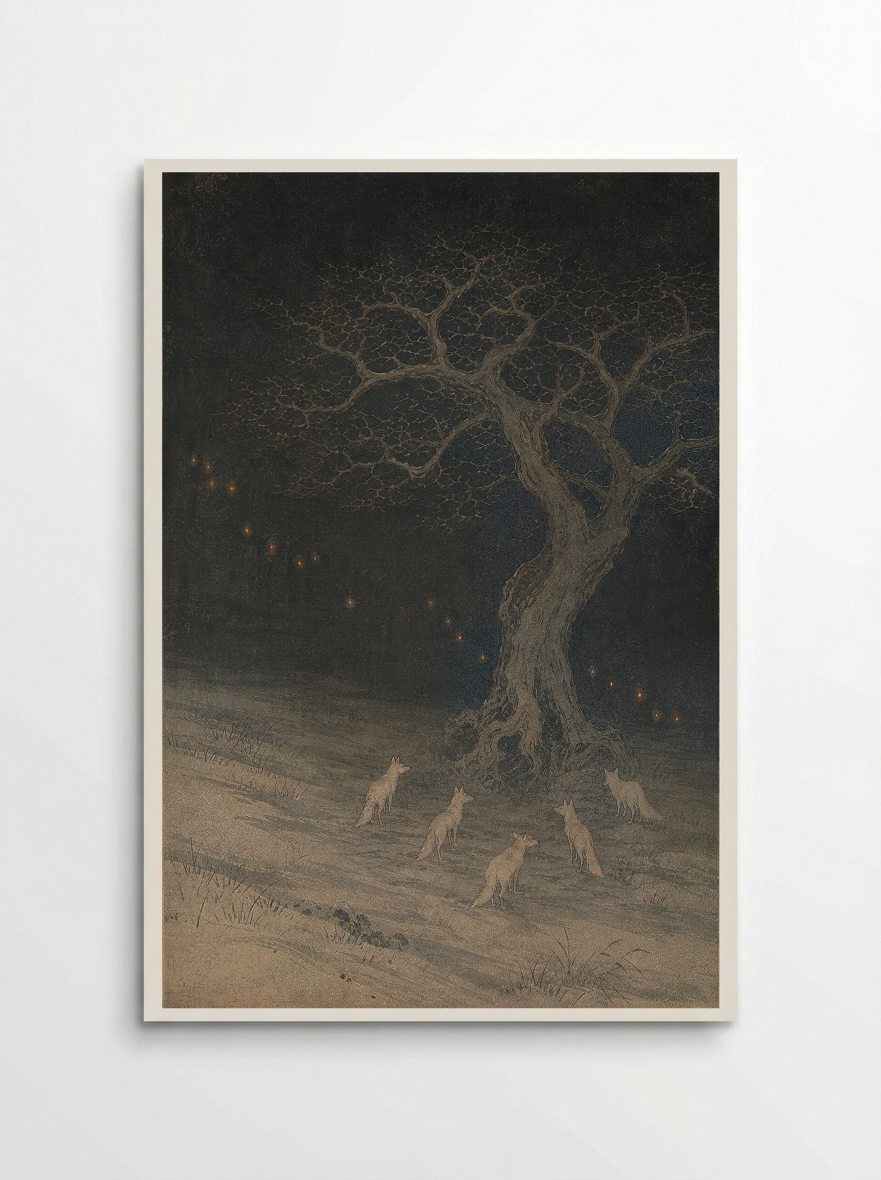 Kitsune and Foxfire at Oji: Beneath the Changing Tree - Poster
