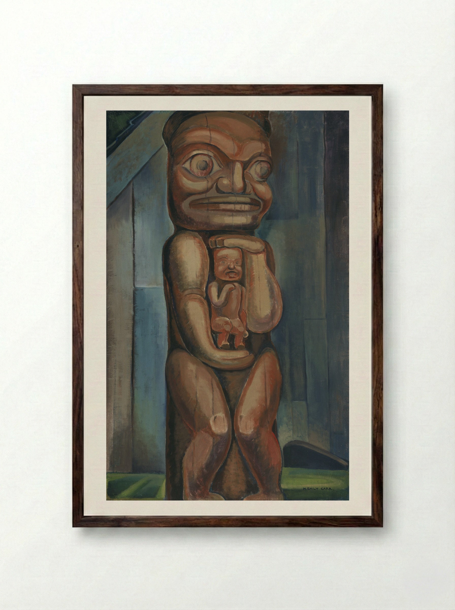 Kitwancool - Emily Carr - Framed Print Dark Wood