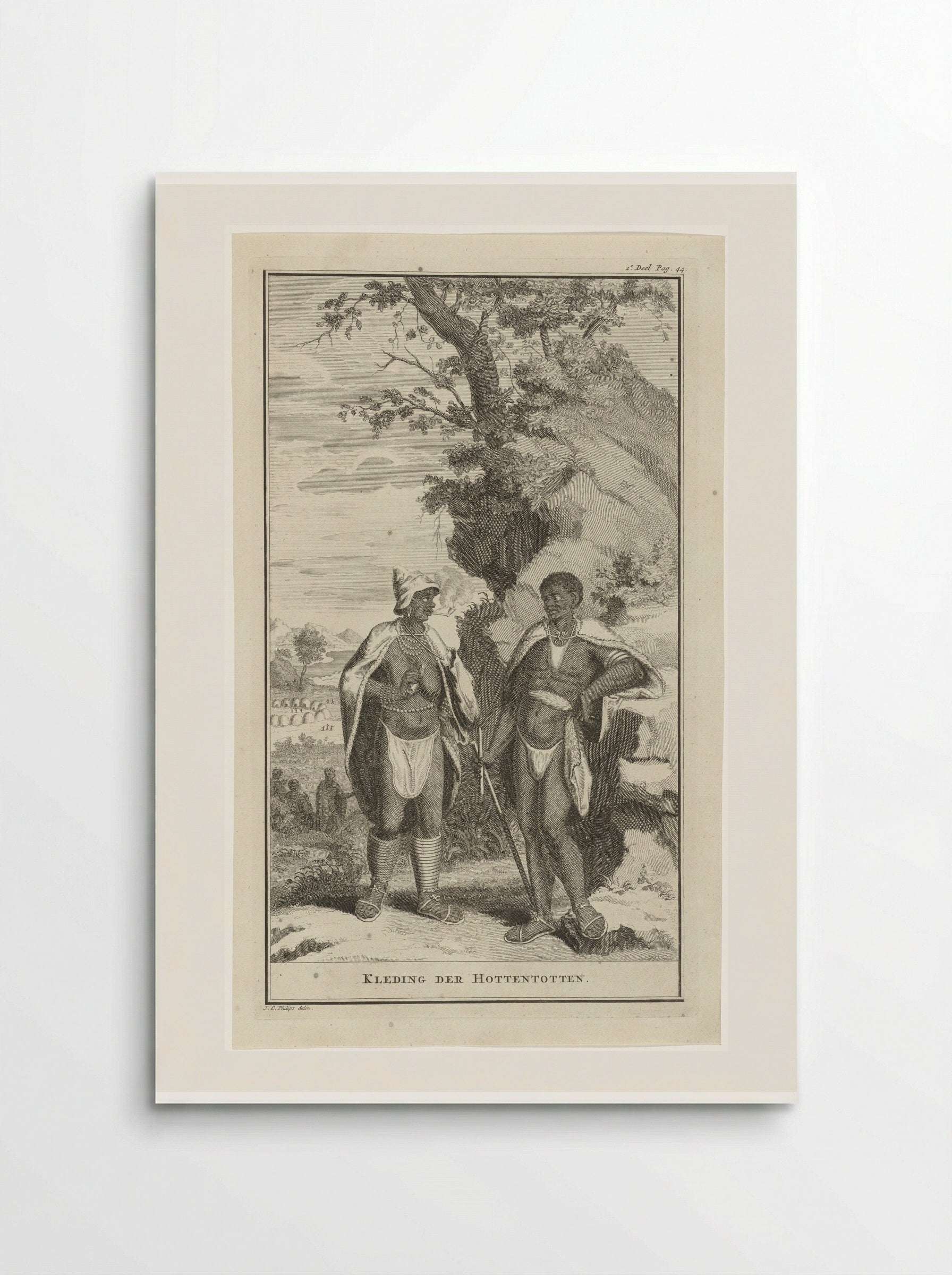 Kleding der Hottentotten - Jan Caspar Philips - Poster