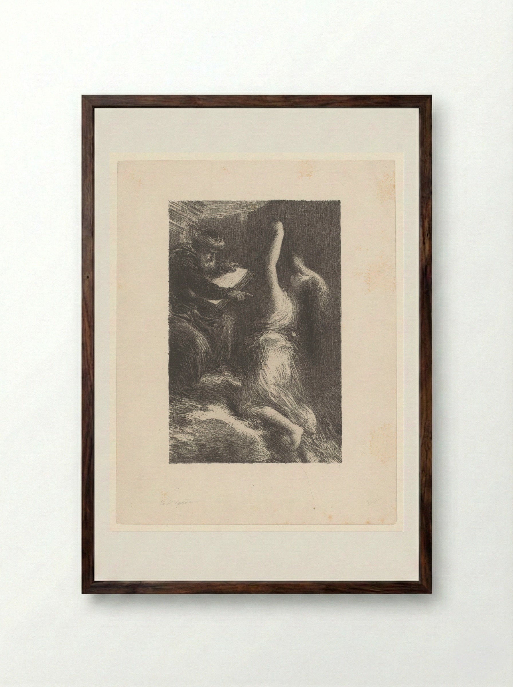 Klingsor Conjuring Kundry - Henri Fantin-Latour - Framed Print Dark Wood
