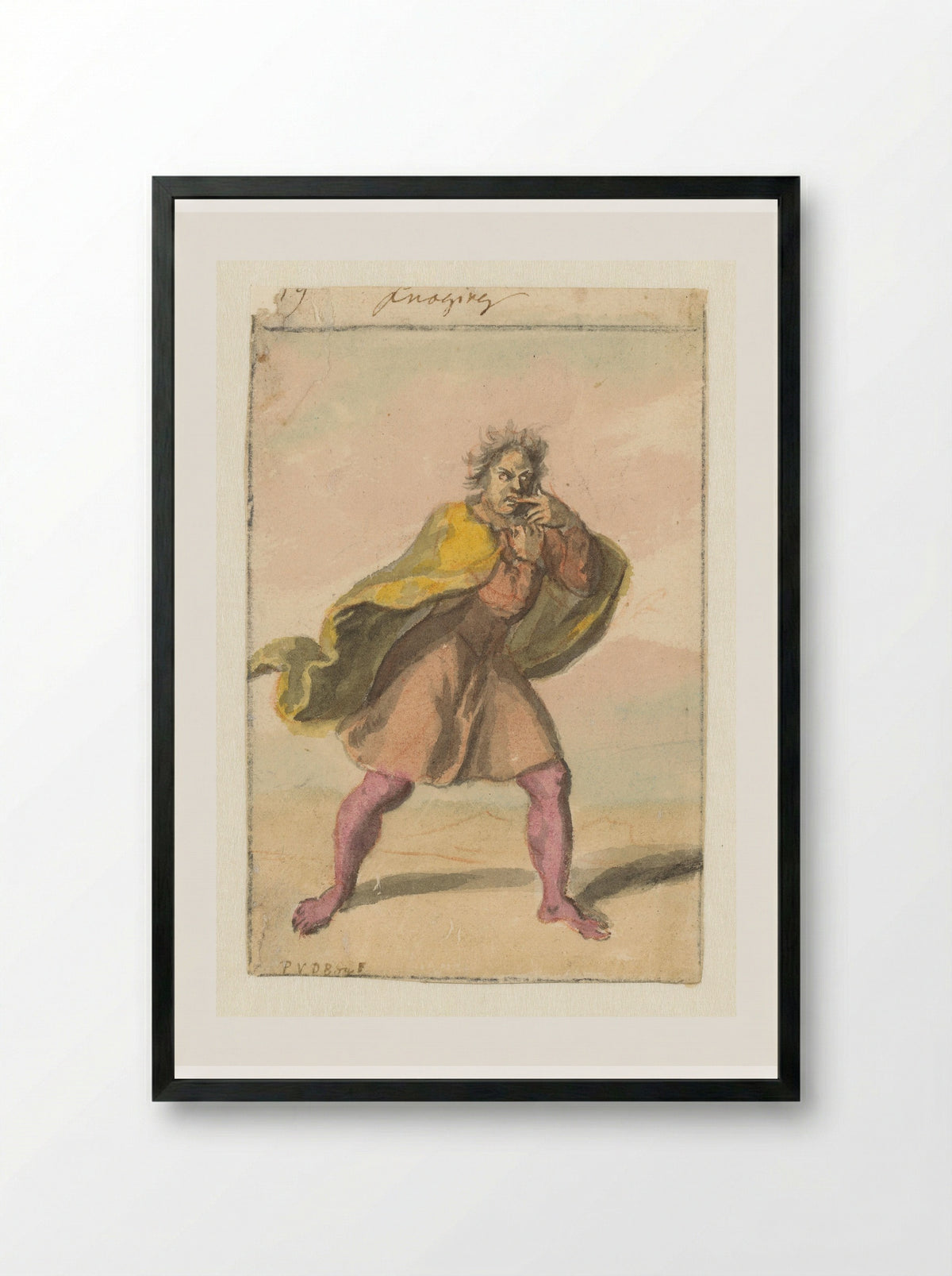 Knaging - Pieter van den Berge - Framed Print Black