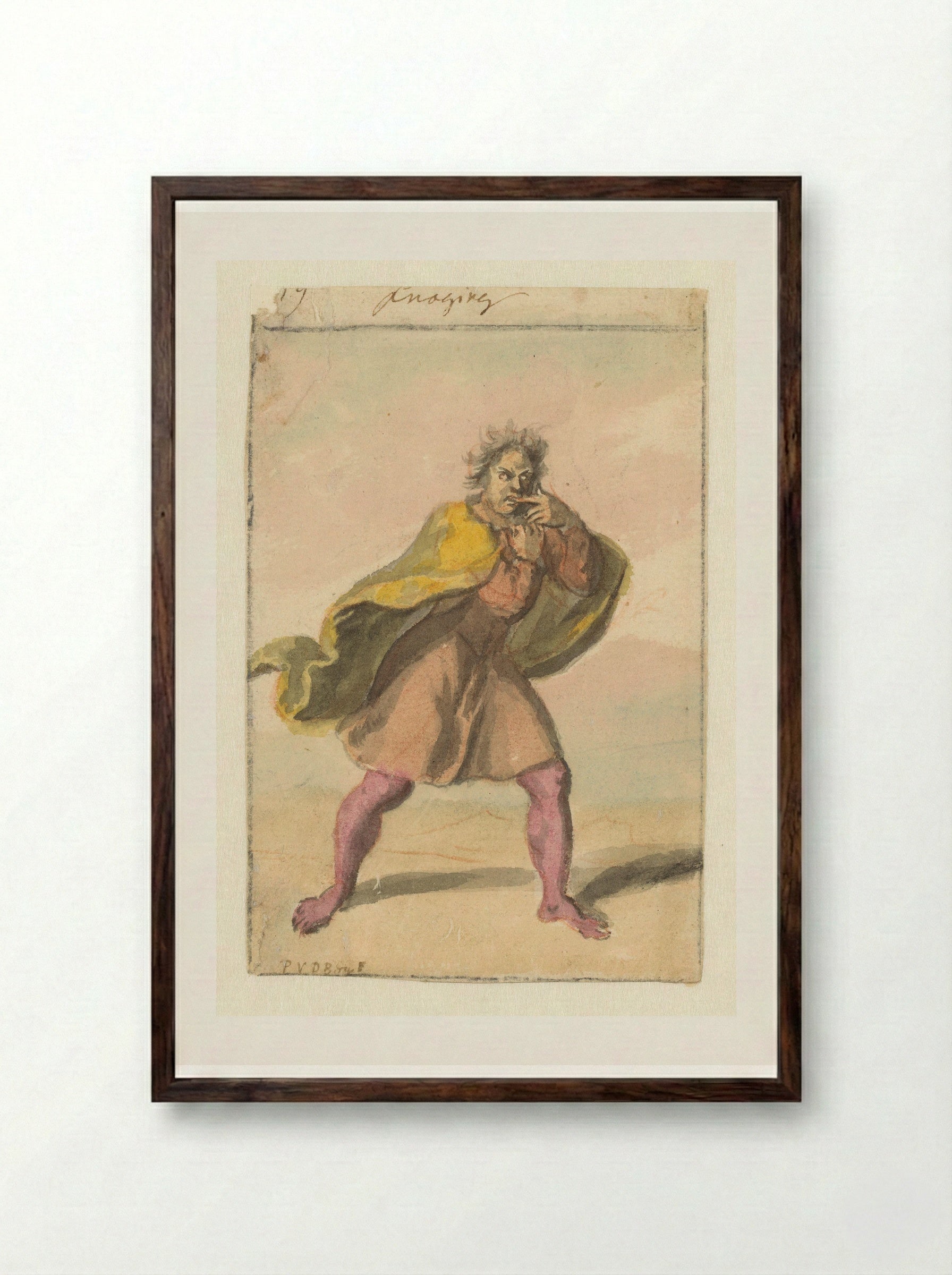 Knaging - Pieter van den Berge - Framed Print Dark Wood