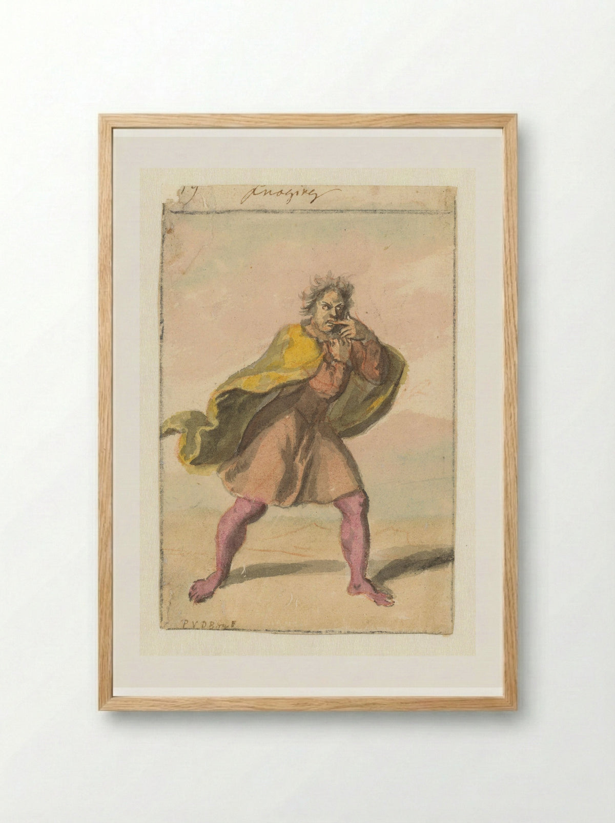 Knaging - Pieter van den Berge - Framed Print Wood