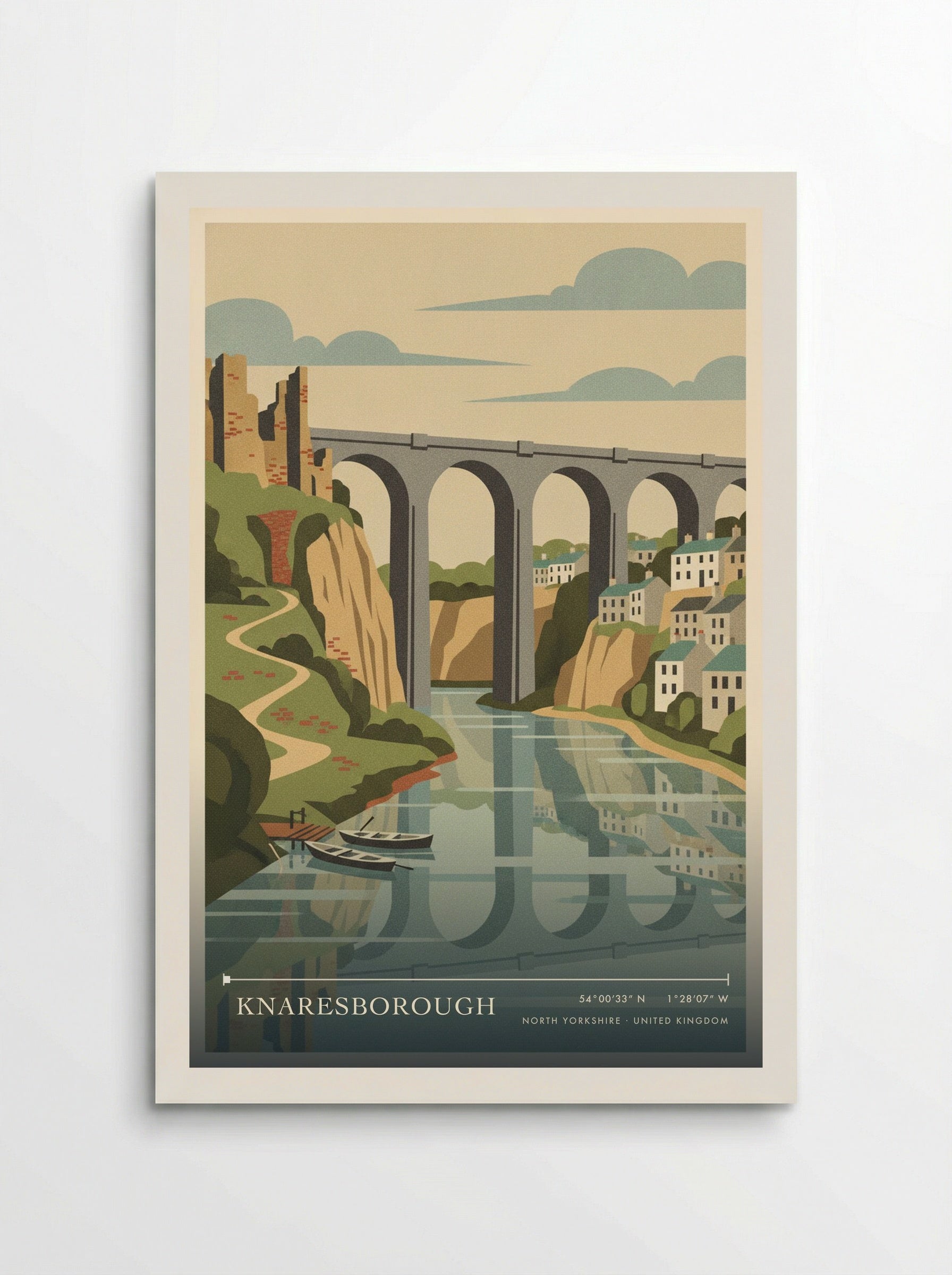 Knaresborough North Yorkshire United Kingdom Travel Poster - Poster