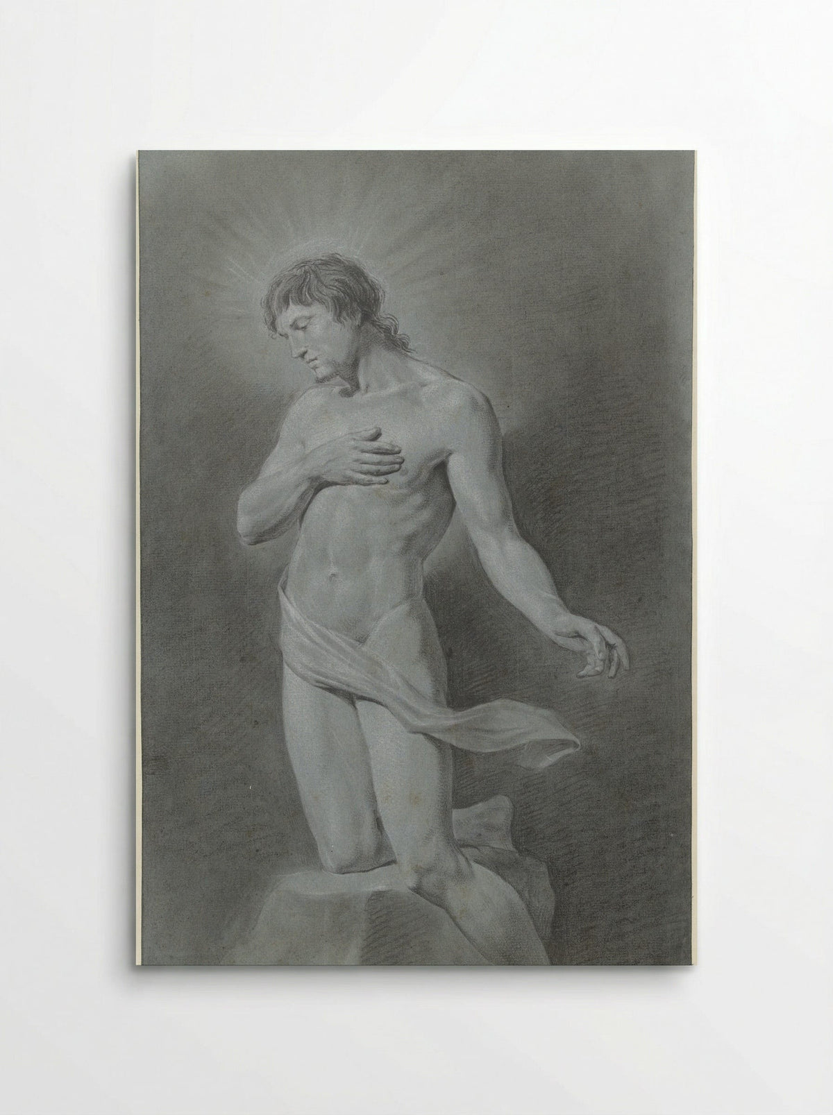 Knielend mannelijk naakt, als Christus - Floris Croese - Poster