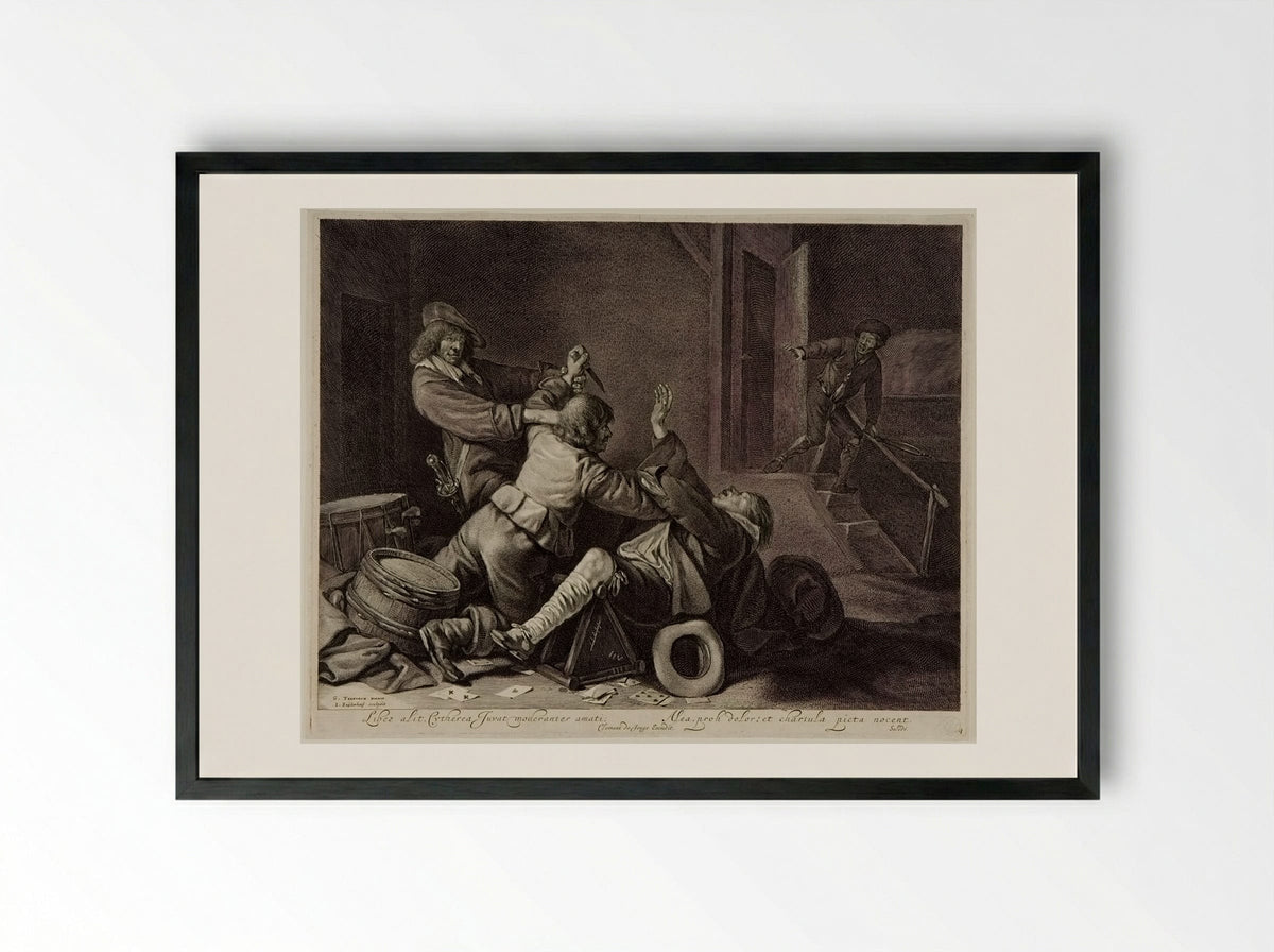 Knife-Fighters - Jonas Suyderhoef - Framed Print Black