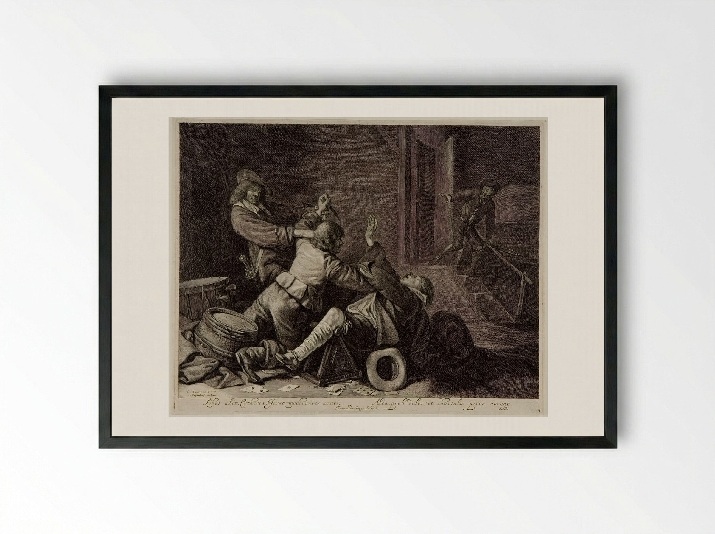 Knife-Fighters - Jonas Suyderhoef - Framed Print Black