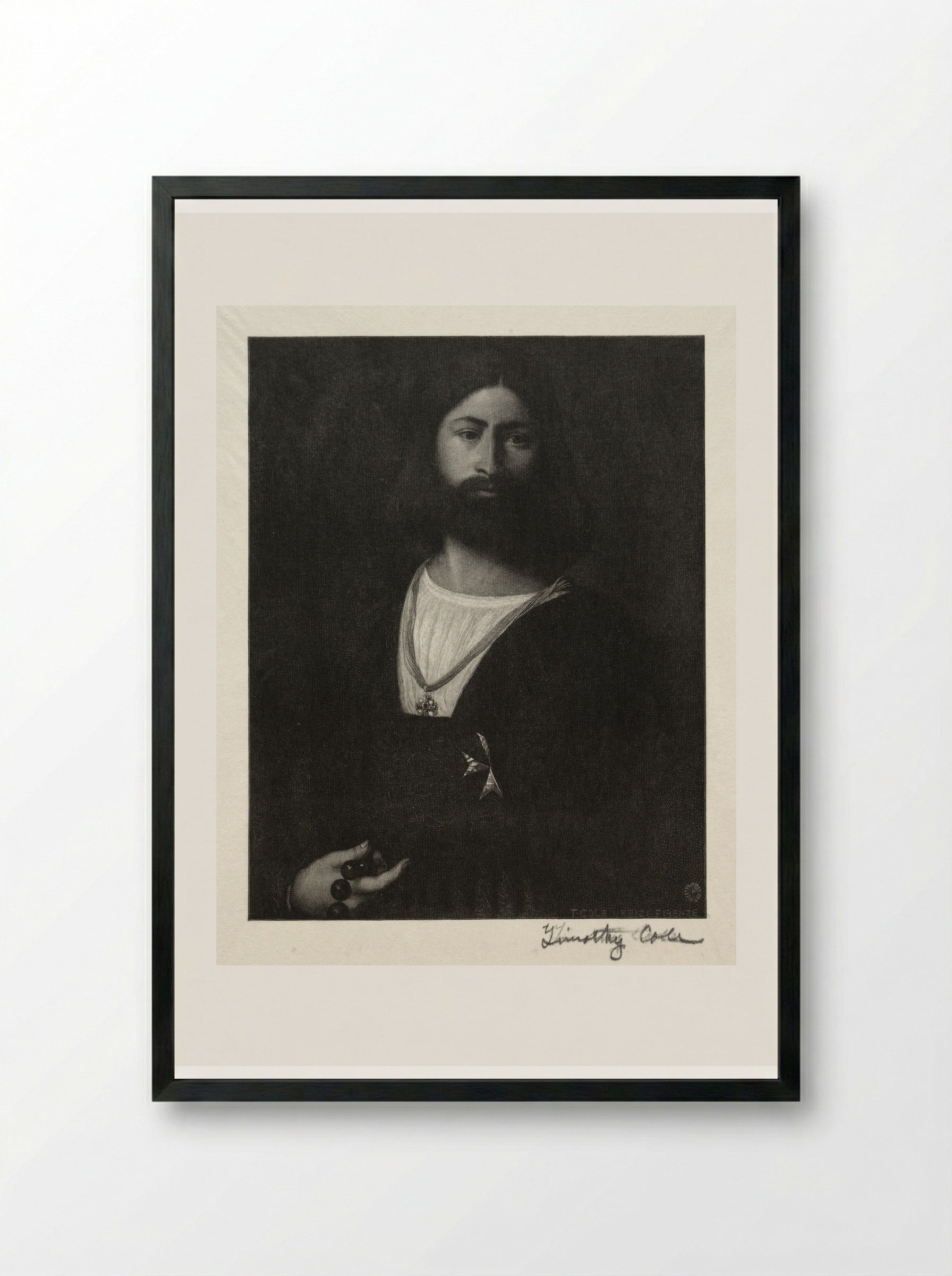 Knight of Malta (After Giorgione) - Timothy Cole - Framed Print Black