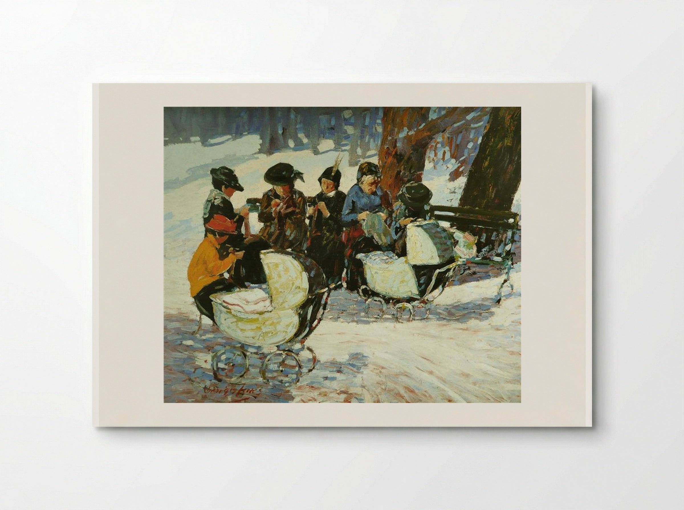 Knitting for the Soldiers, High Bridge Park - George Luks - Poster