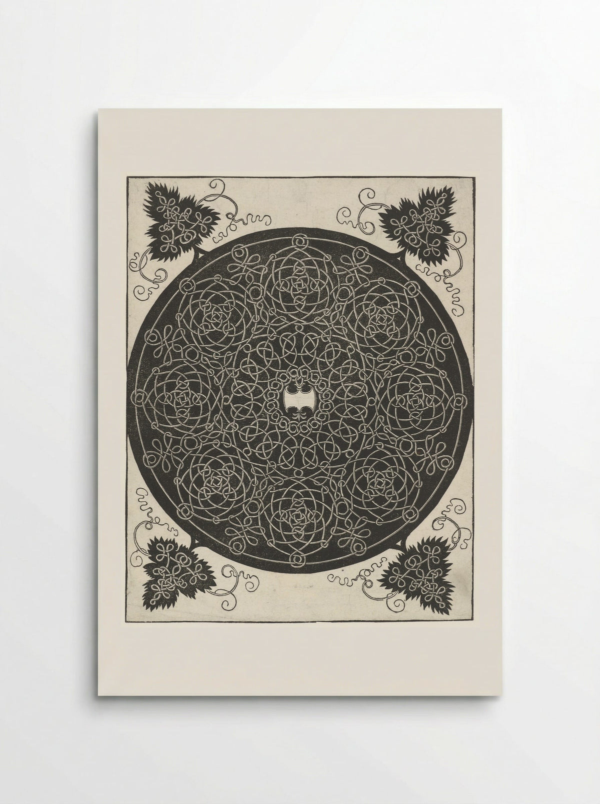 Knotwork Pattern with Axe-Shaped Shield - Albrecht Dürer - Poster