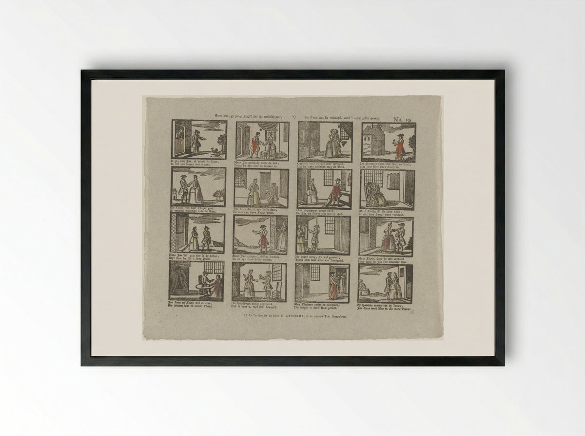 Komt hier, gy jonge jeugd! - Jacobus Wendel - Framed Print Black