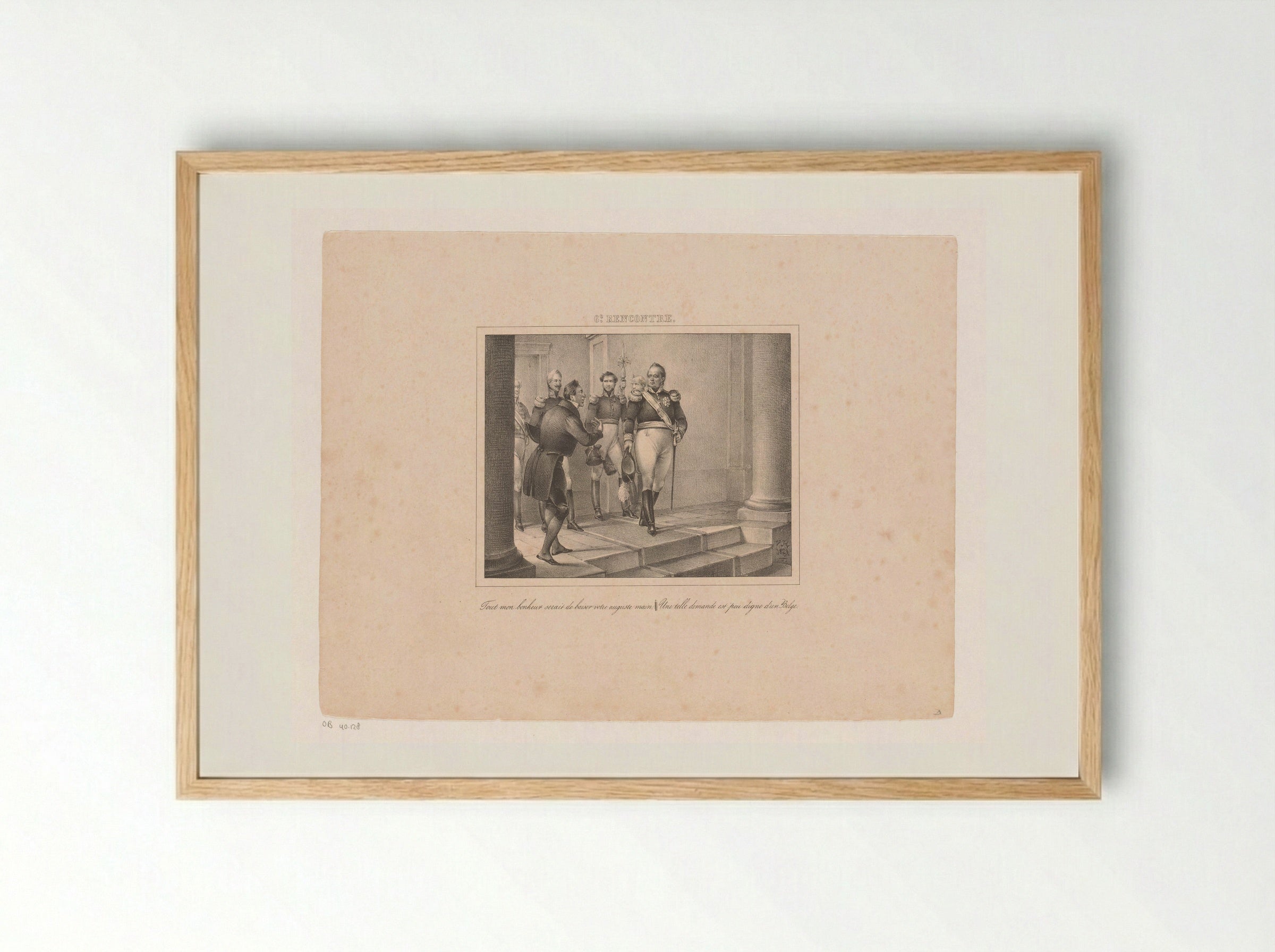 Koning Willem I bestraft een vleier - Jean Baptiste Ambroise Marcellin Jobard - Framed Print Wood