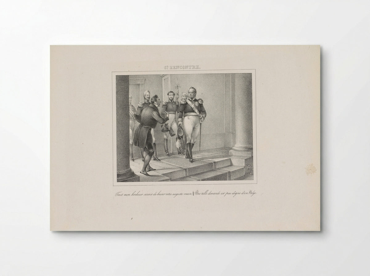 Koning Willem I bestraft een vleier - Jean Baptiste Ambroise Marcellin Jobard - Poster