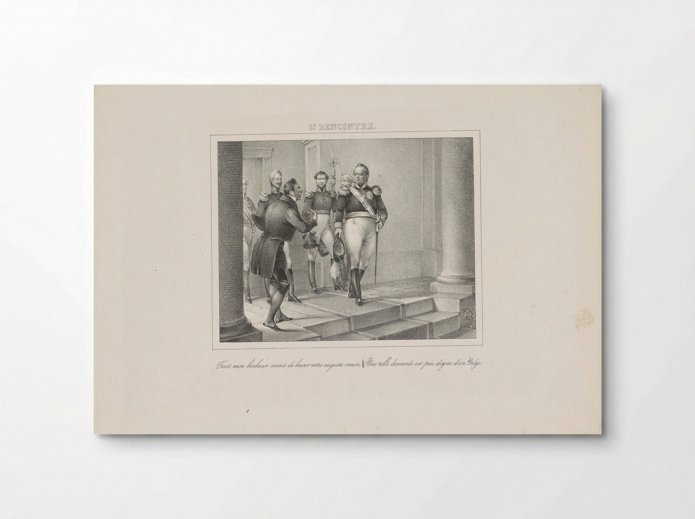 Koning Willem I bestraft een vleier - Jean Baptiste Ambroise Marcellin Jobard - Poster