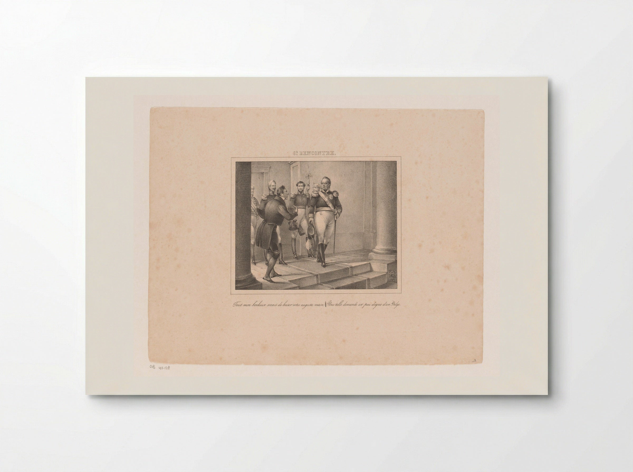Koning Willem I bestraft een vleier - Jean Baptiste Ambroise Marcellin Jobard - Poster