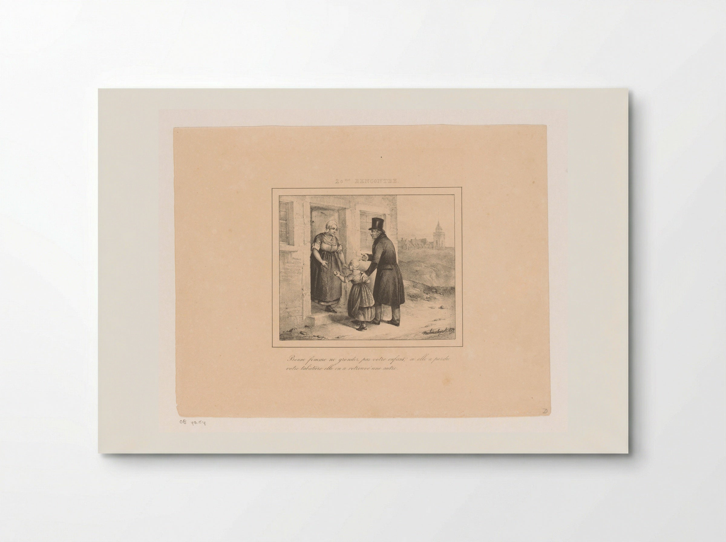 Koning Willem I brengt een meisje terug naar haar huis - Jean Baptiste Ambroise Marcellin Jobard - Poster
