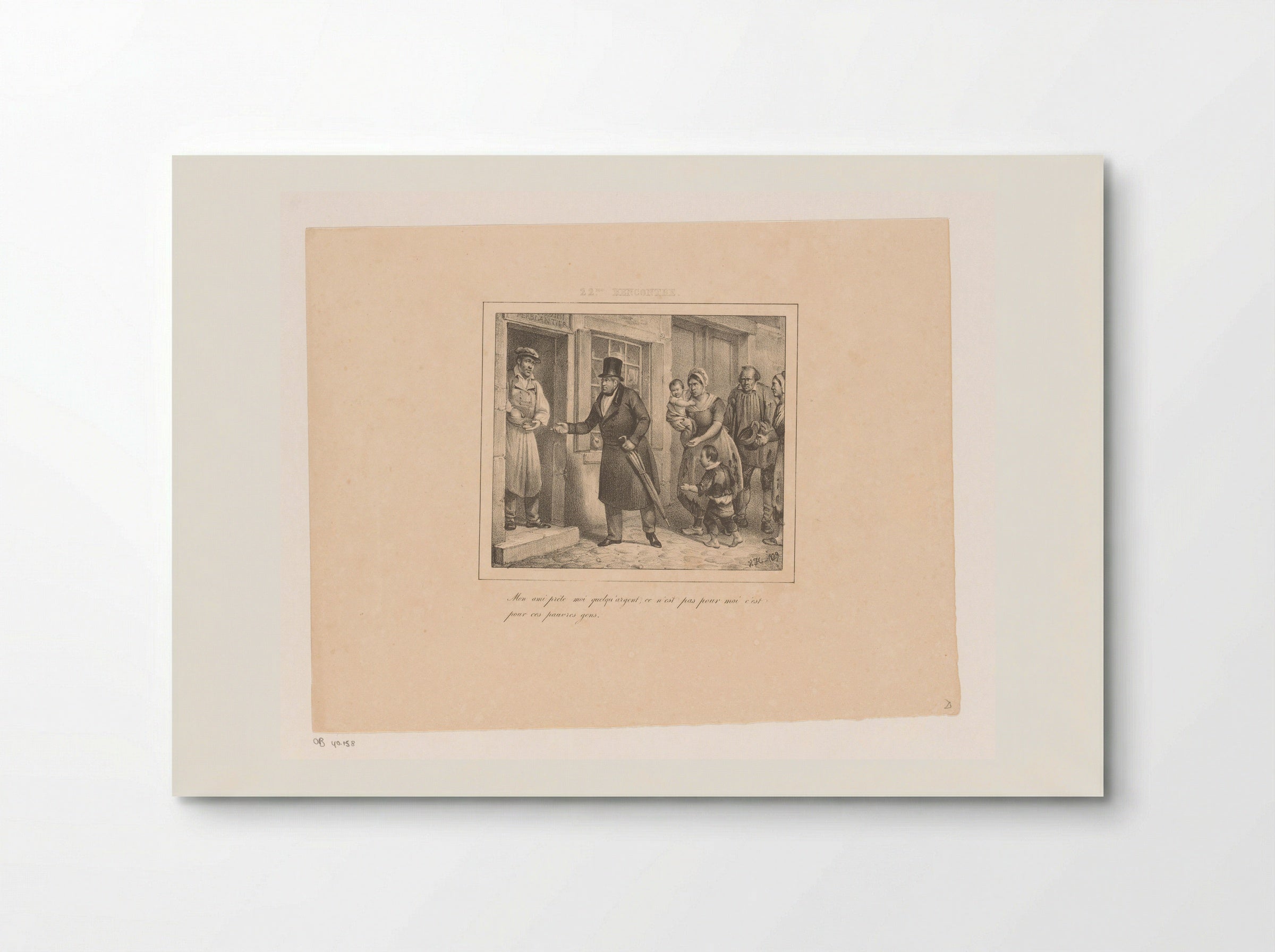 Koning Willem I leent geld voor de armen - Jean Baptiste Ambroise Marcellin Jobard - Poster