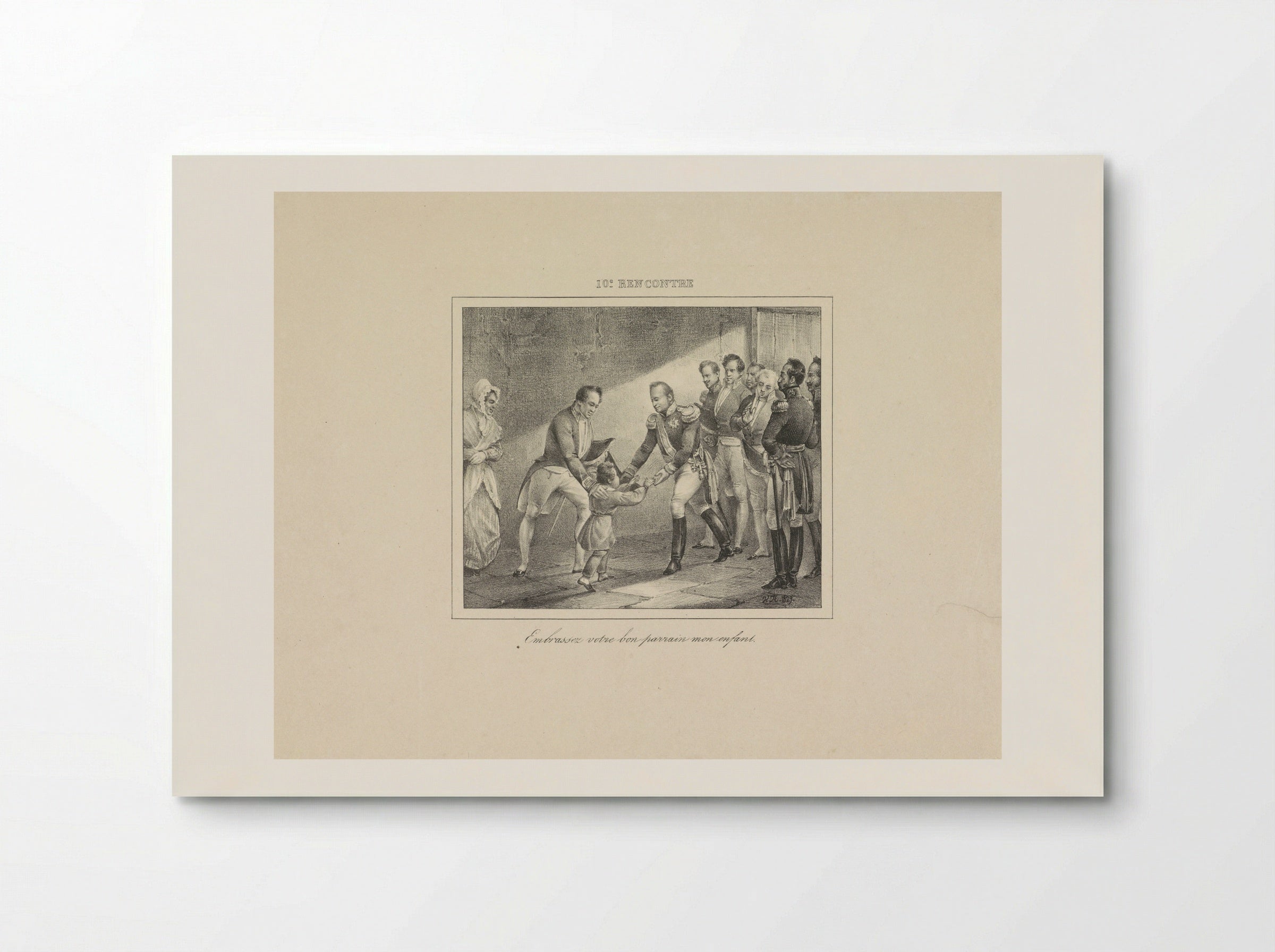 Koning Willem I ontmoet zijn petekind - Jean Baptiste Ambroise Marcellin Jobard - Poster