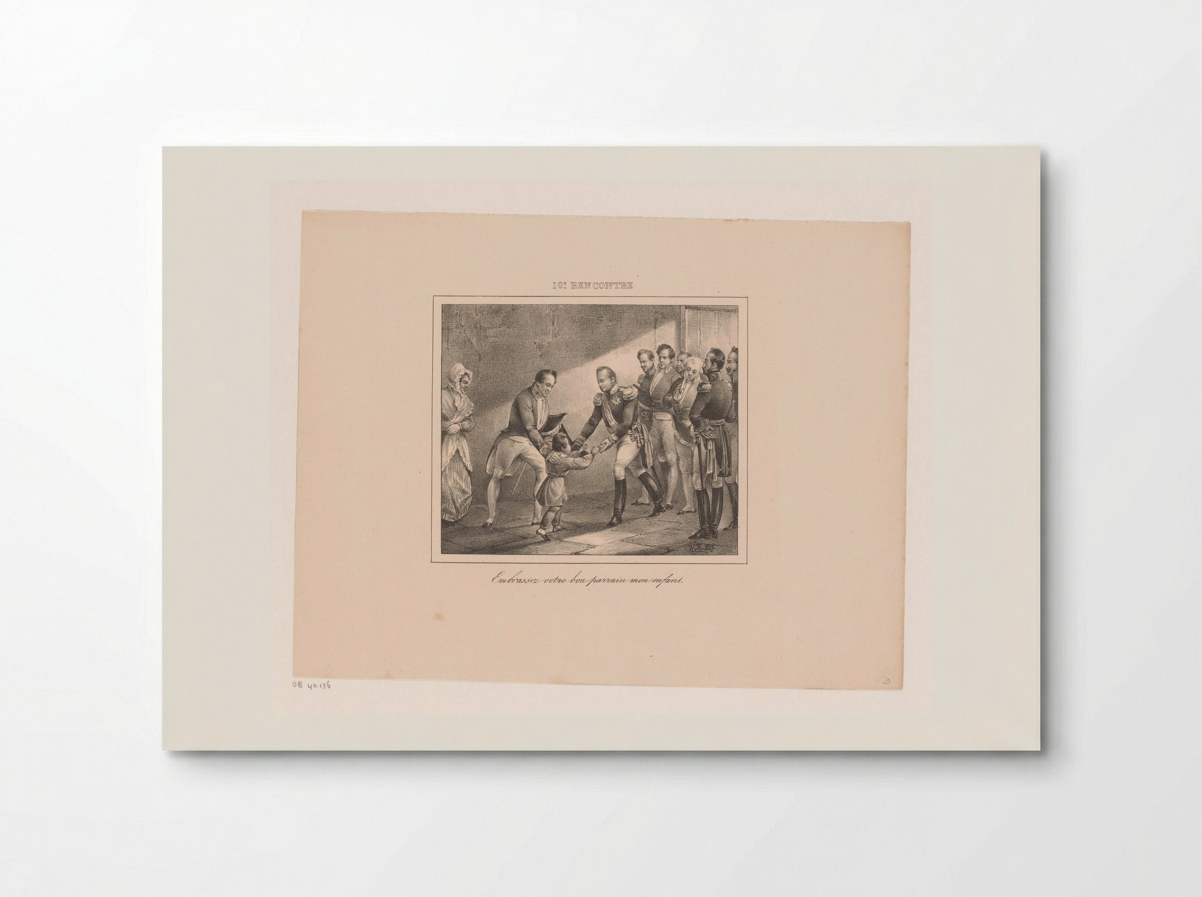 Koning Willem I ontmoet zijn petekind - Jean Baptiste Ambroise Marcellin Jobard - Poster