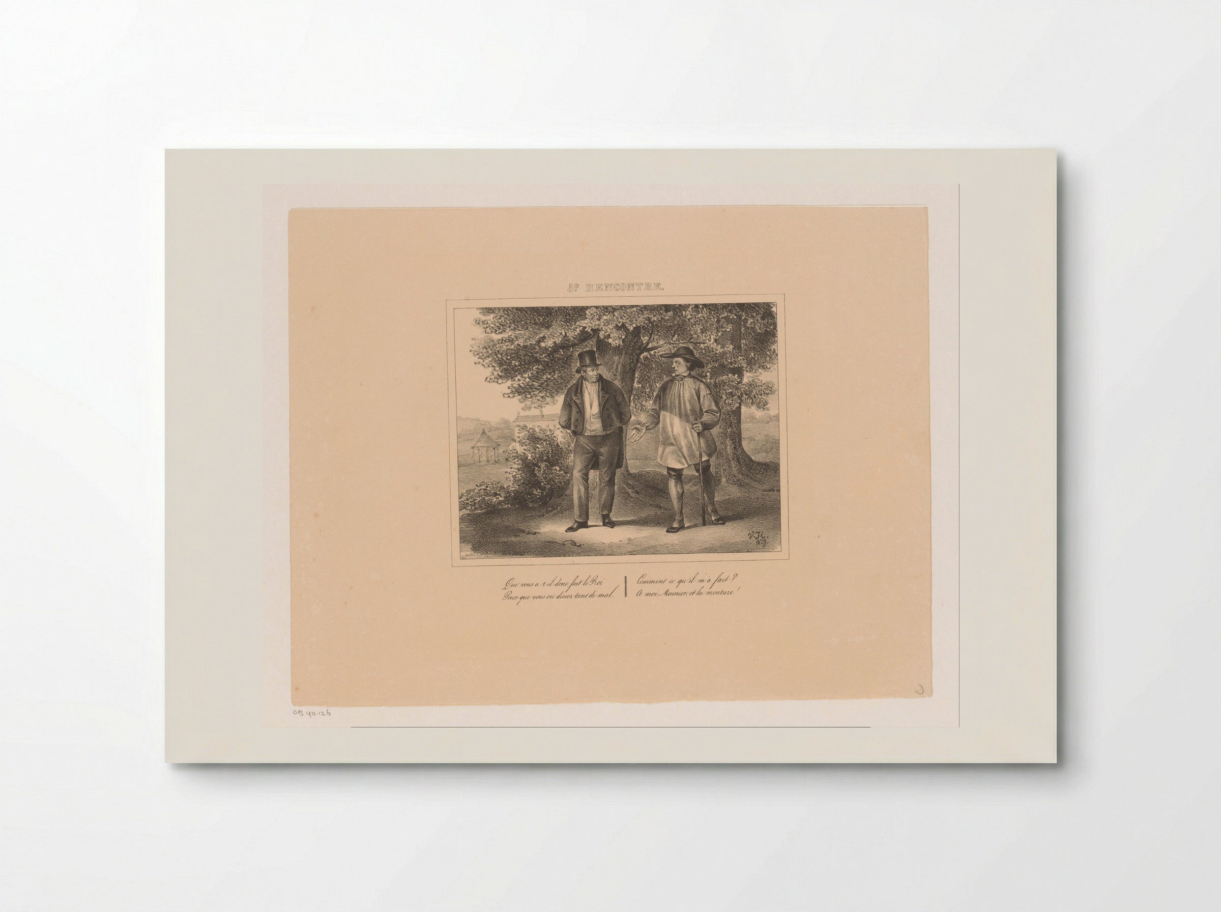Koning Willem I spreekt met een molenaar - Jean Baptiste Ambroise Marcellin Jobard - Poster