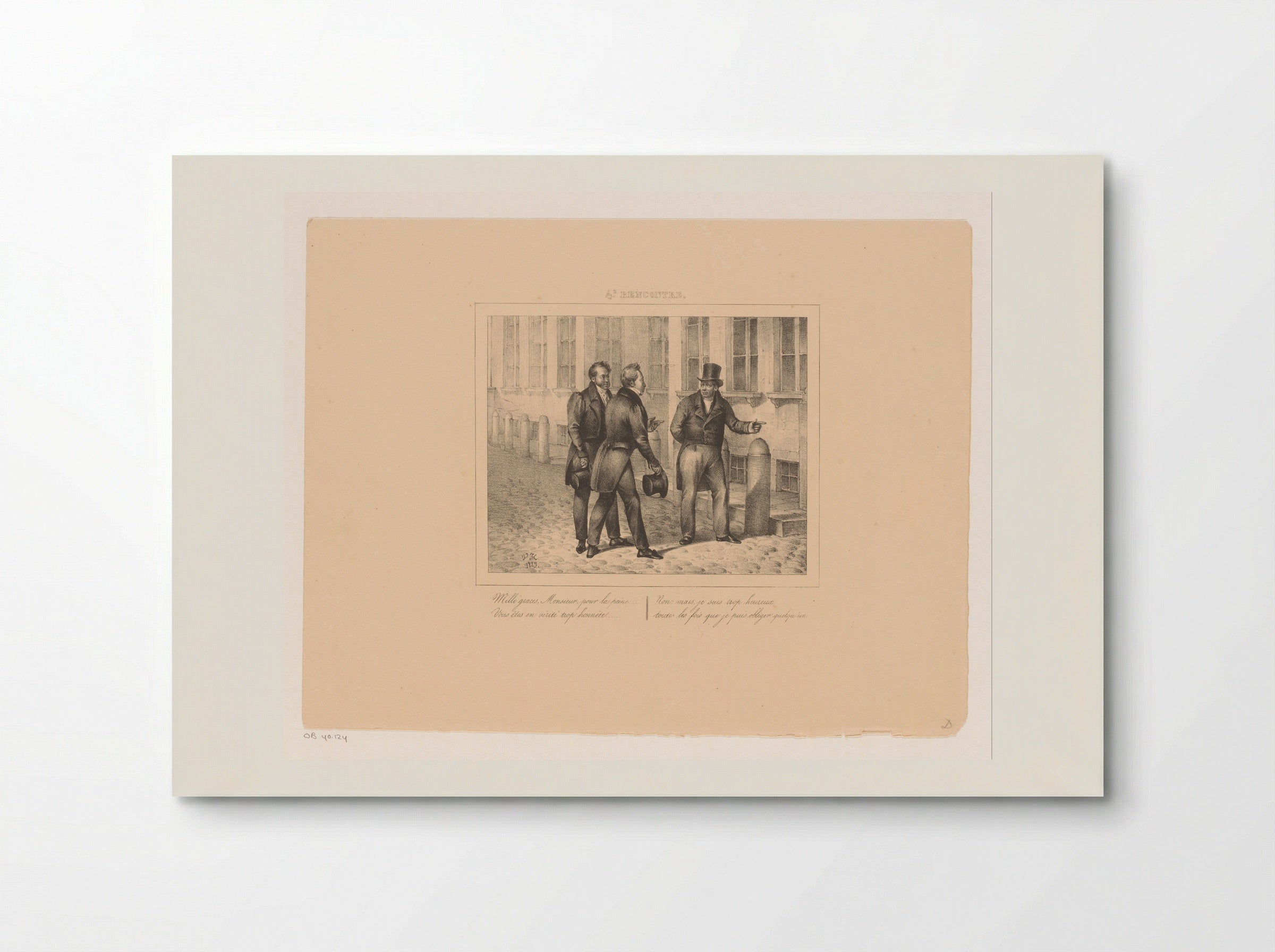 Koning Willem I wijst twee mannen de weg - Jean Baptiste Ambroise Marcellin Jobard - Poster