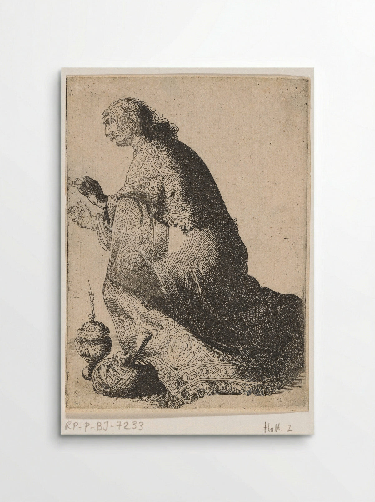 Koning in aanbidding - Jacob Duck - Poster