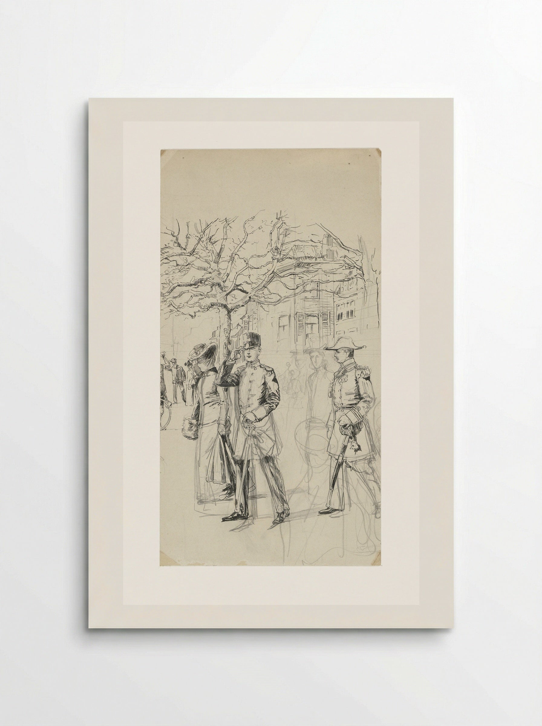 Koningin Wilhelmina en Prins Hendrik tijdens hun bezoek aan de koningin-moeder te 's-Gravenhage - Jan Hoynck van Papendrecht - Poster