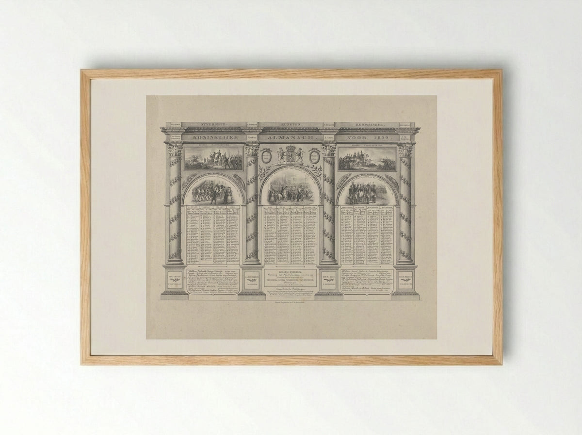 Koninklijke Almanach voor 1832 - Haatje Pieters Oosterhuis - Framed Print Wood