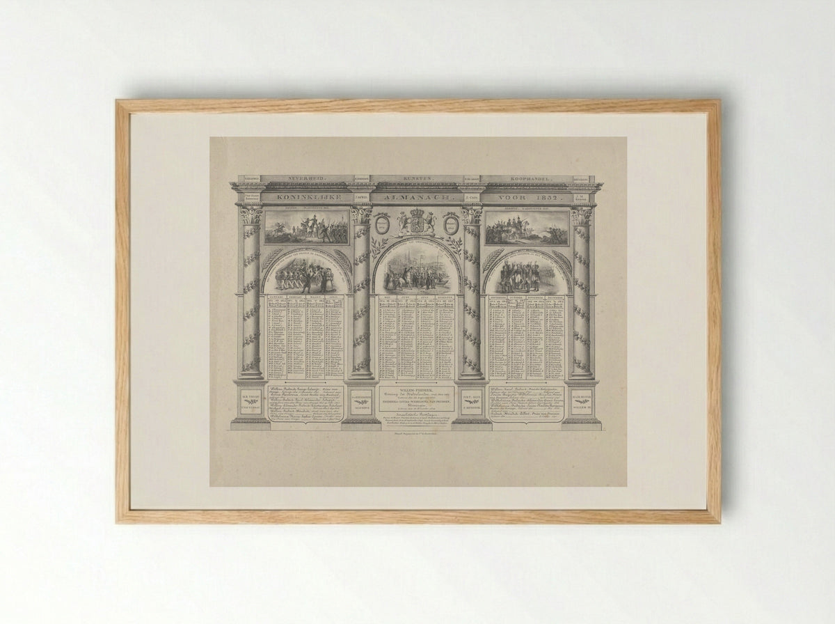 Koninklijke Almanach voor 1832 - Haatje Pieters Oosterhuis - Framed Print Wood