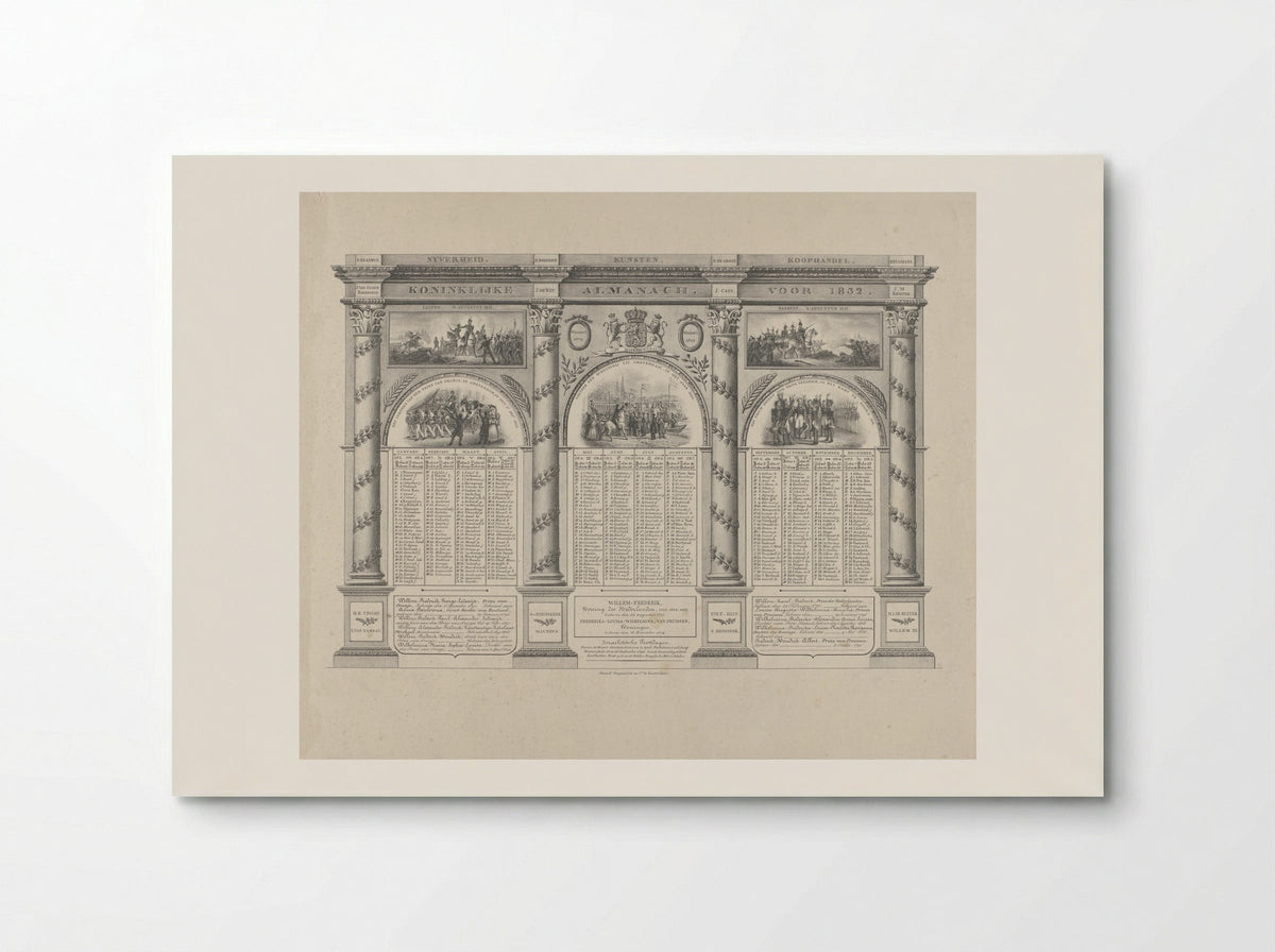 Koninklijke Almanach voor 1832 - Haatje Pieters Oosterhuis - Poster