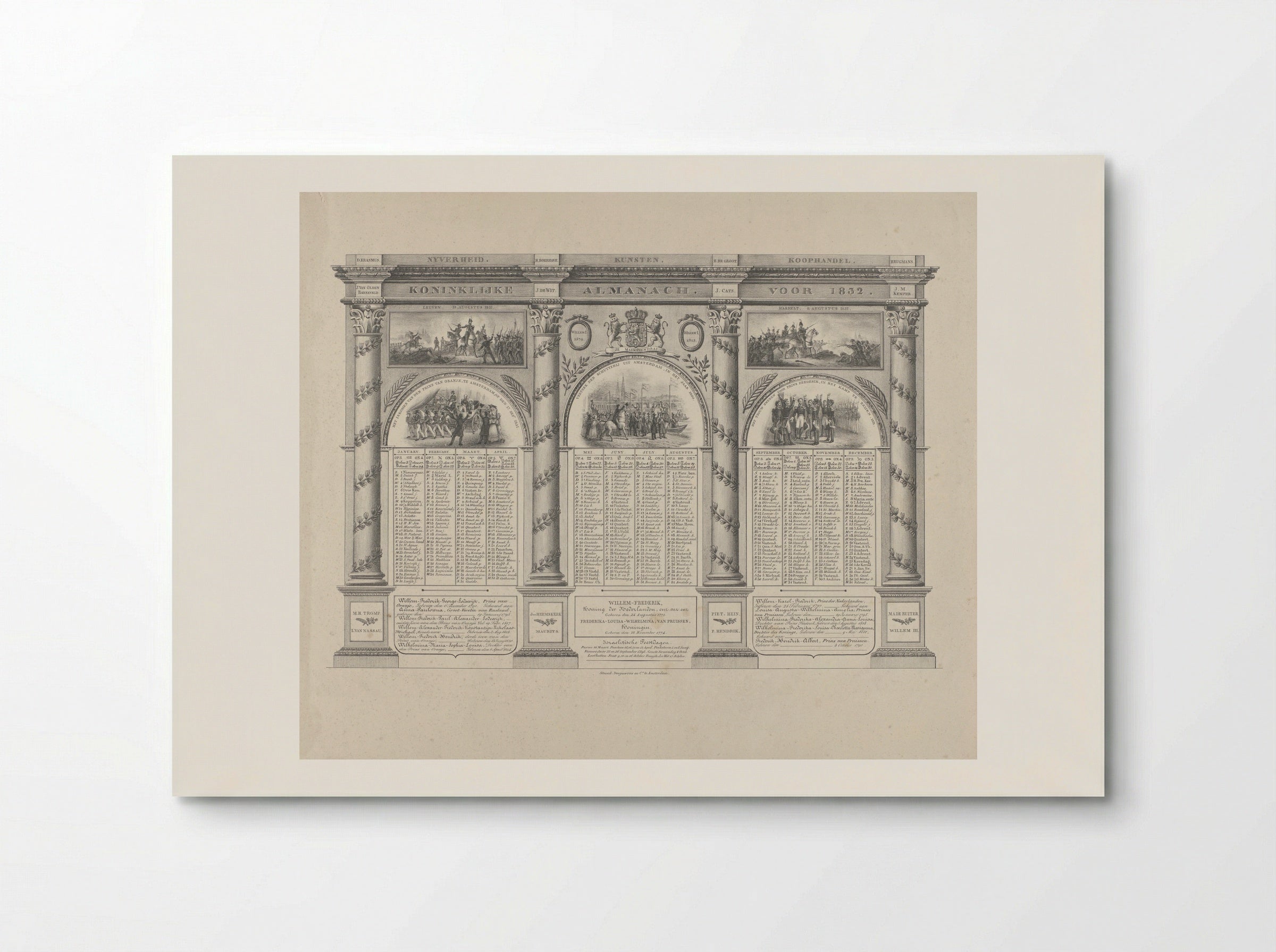 Koninklijke Almanach voor 1832 - Haatje Pieters Oosterhuis - Poster