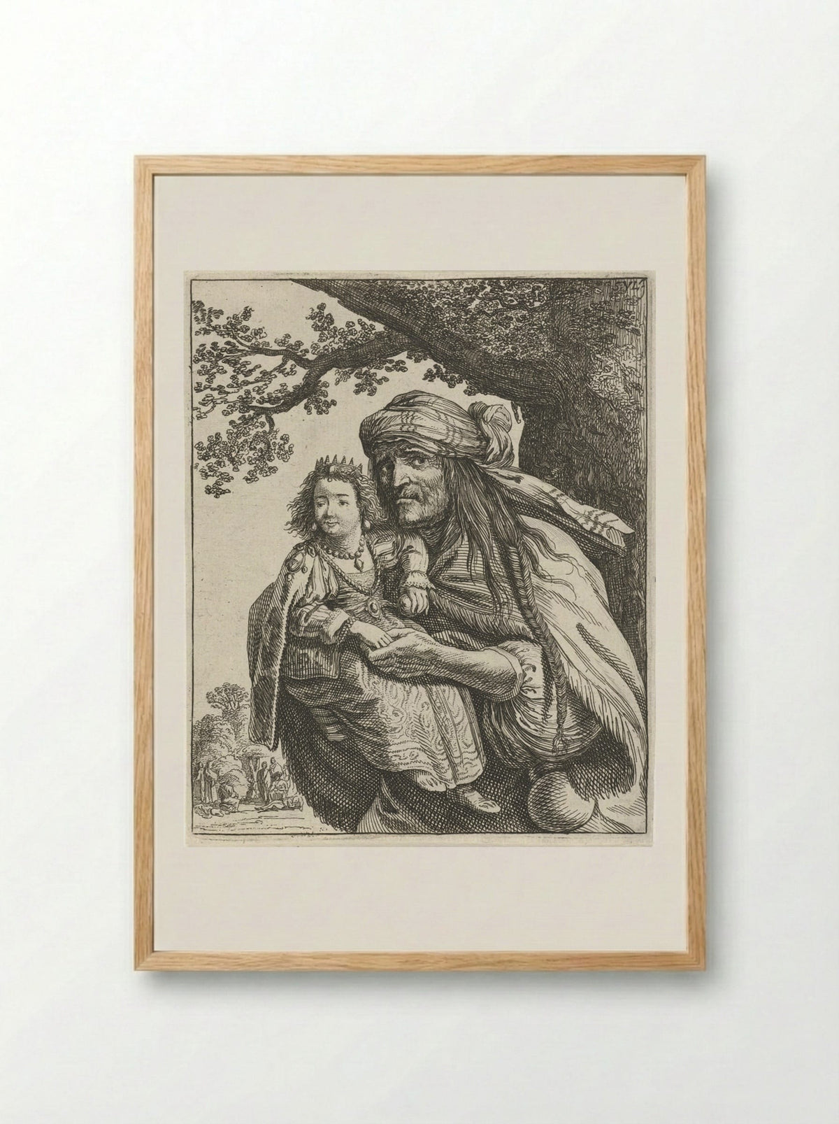 Konstance in gesprek met Don Jan - Pieter Nolpe - Framed Print Wood
