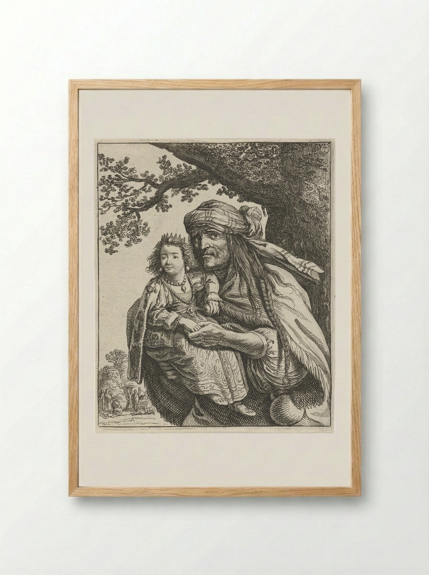 Konstance in gesprek met Don Jan - Pieter Nolpe - Framed Print Wood