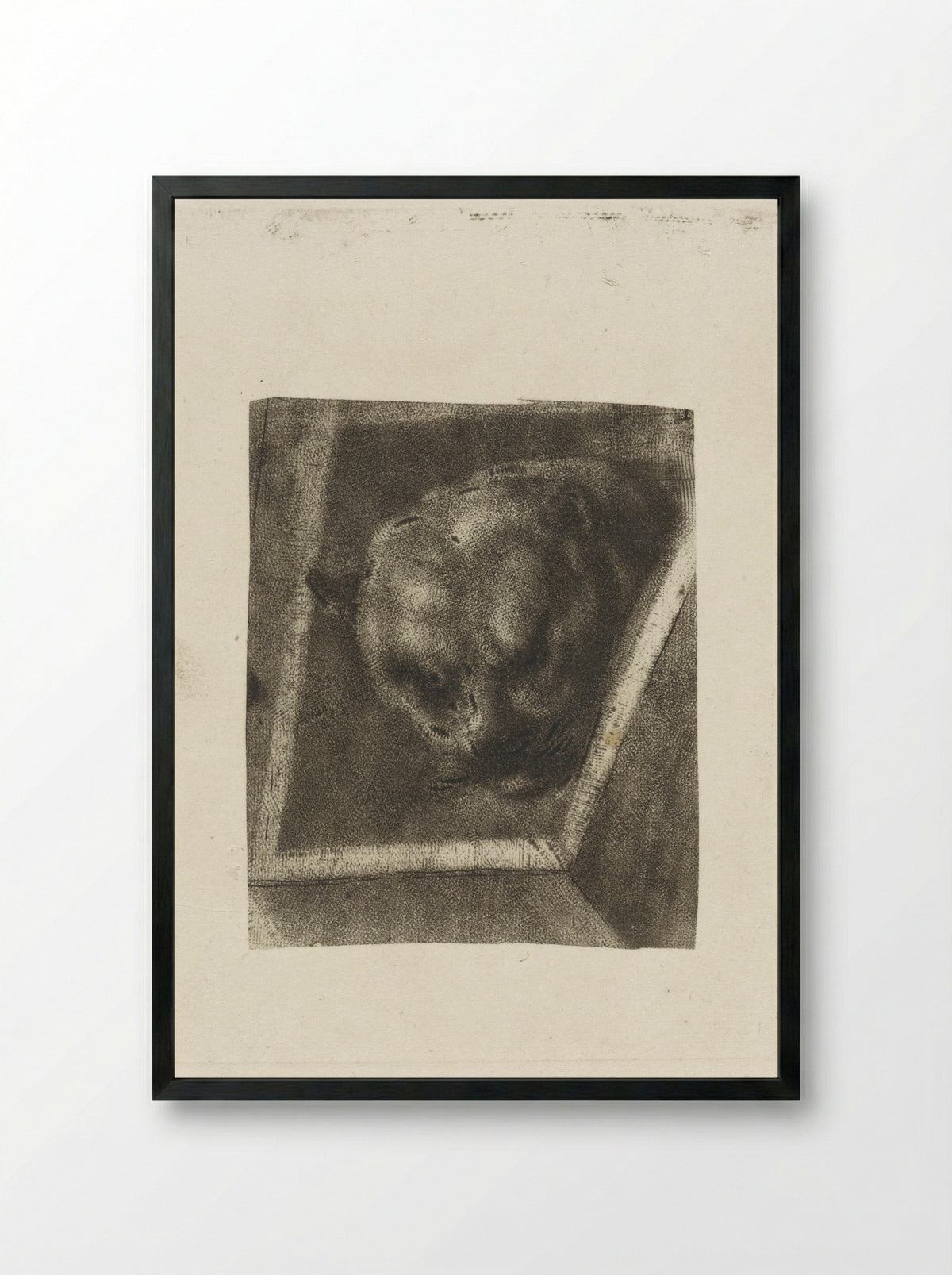 Kop van een panter - Dirk van der Toorn - Framed Print Black