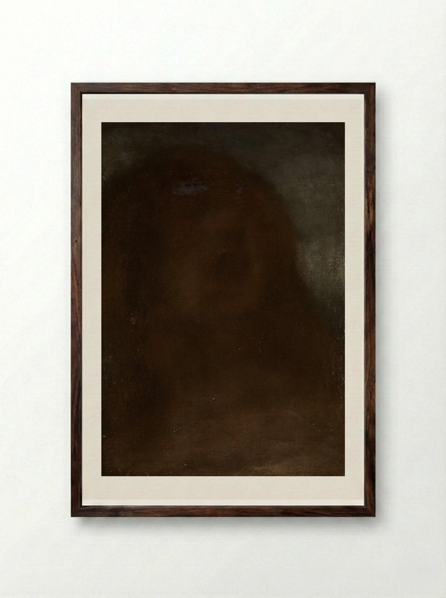 Kop van een vrouw, genaamd 'A fair beauty' - Matthijs Maris - Framed Print Dark Wood