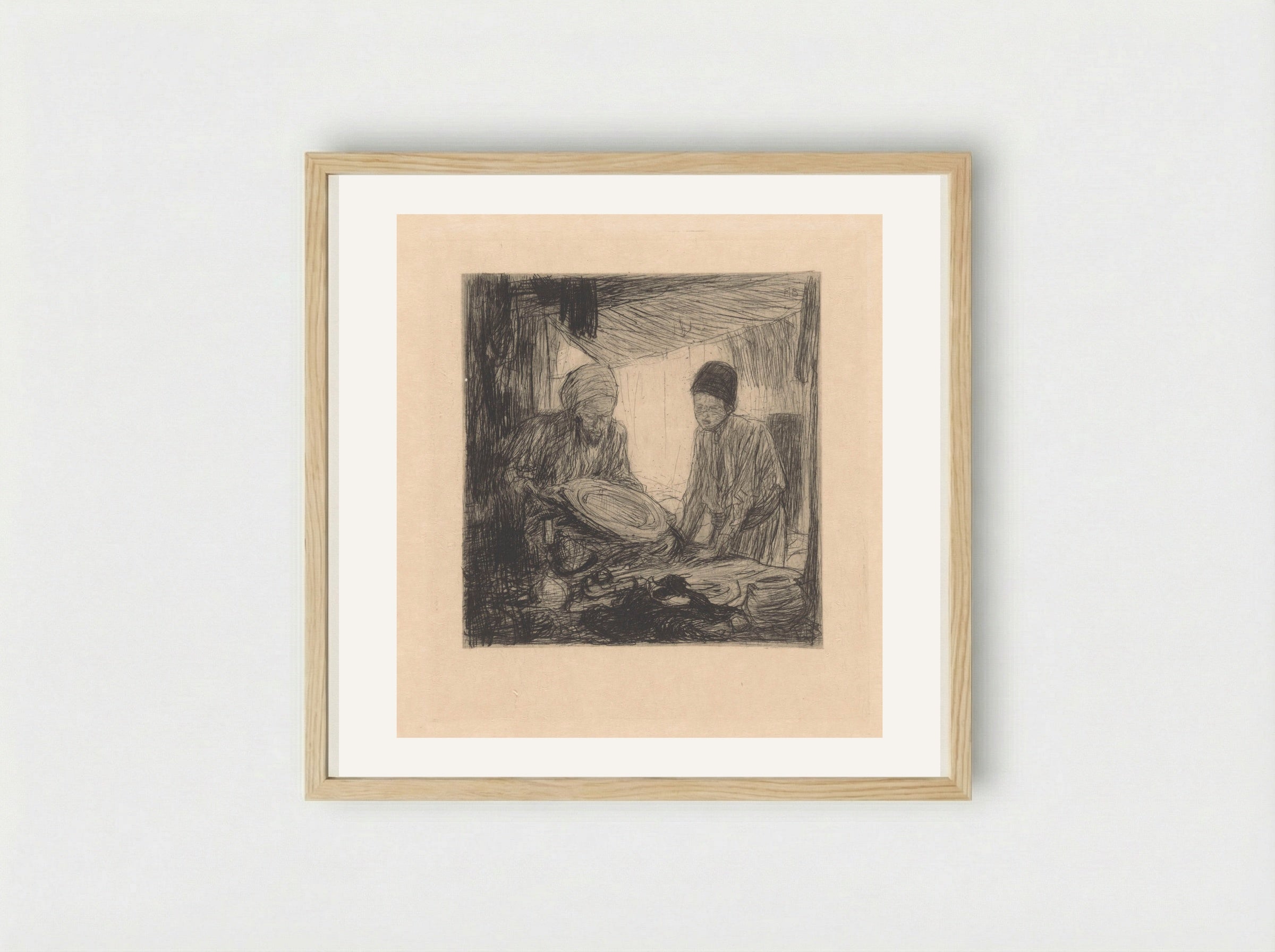 Koperslager in Constantinopel - Marius Bauer - Framed Print Wood