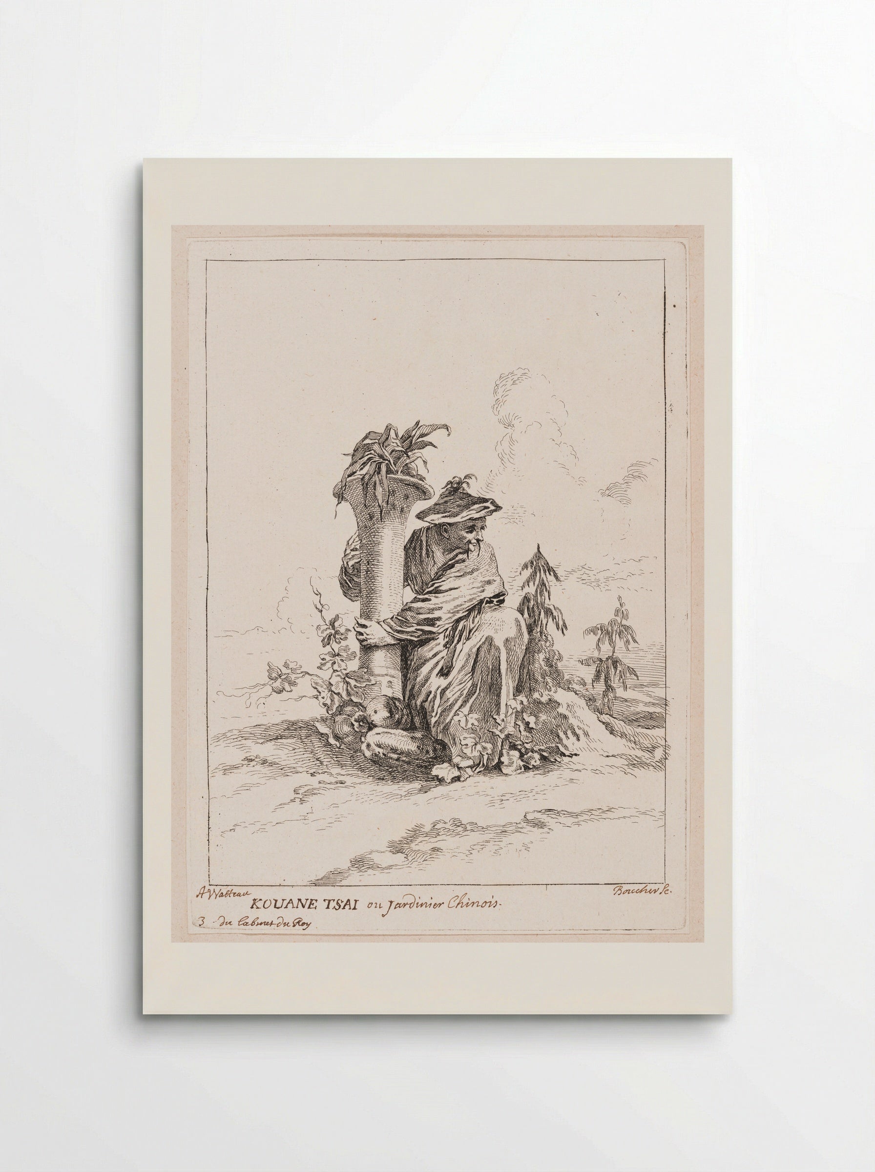 Kouane Tsaï or Chinese Gardener - François Boucher - Poster