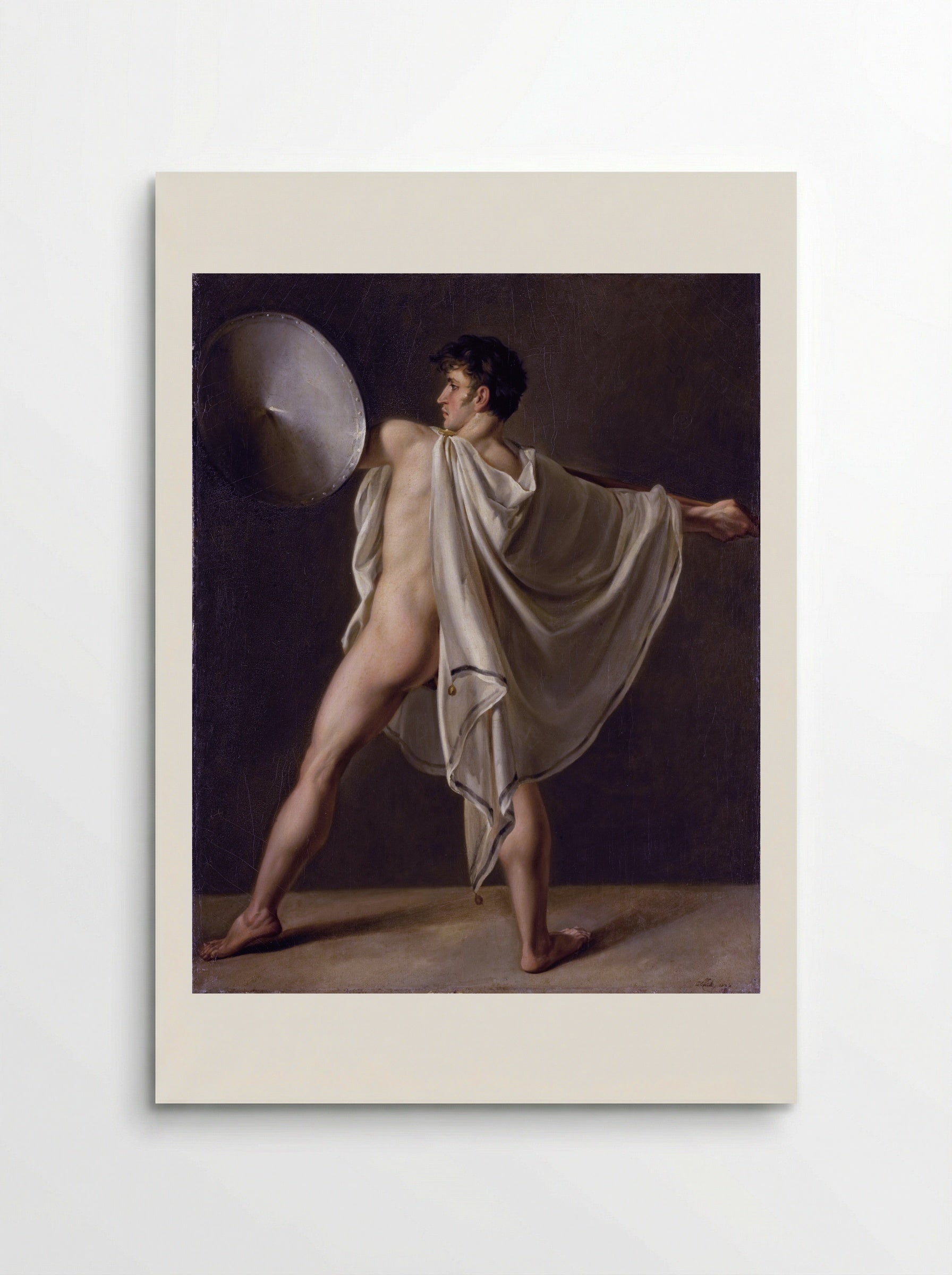 Krijgsman met lans en schild - Joannes Echarius Carolus Alberti - Poster