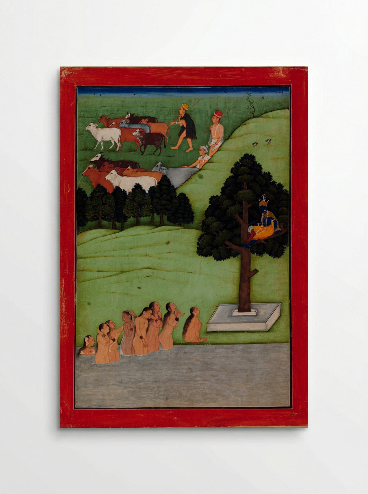 Krishna Steals the Clothing of the Gopis - The Early Master at the Court of Mandi - Poster