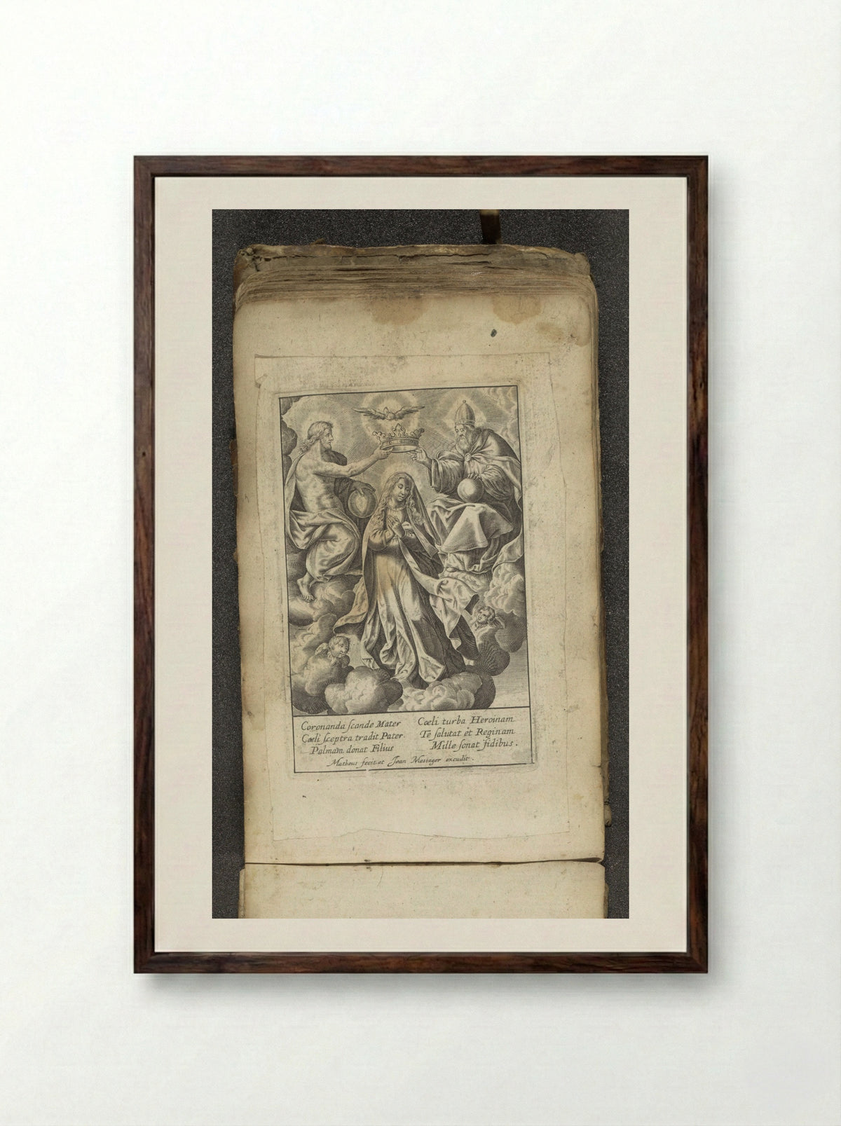 Kroning van Maria - Matheus - Framed Print Dark Wood