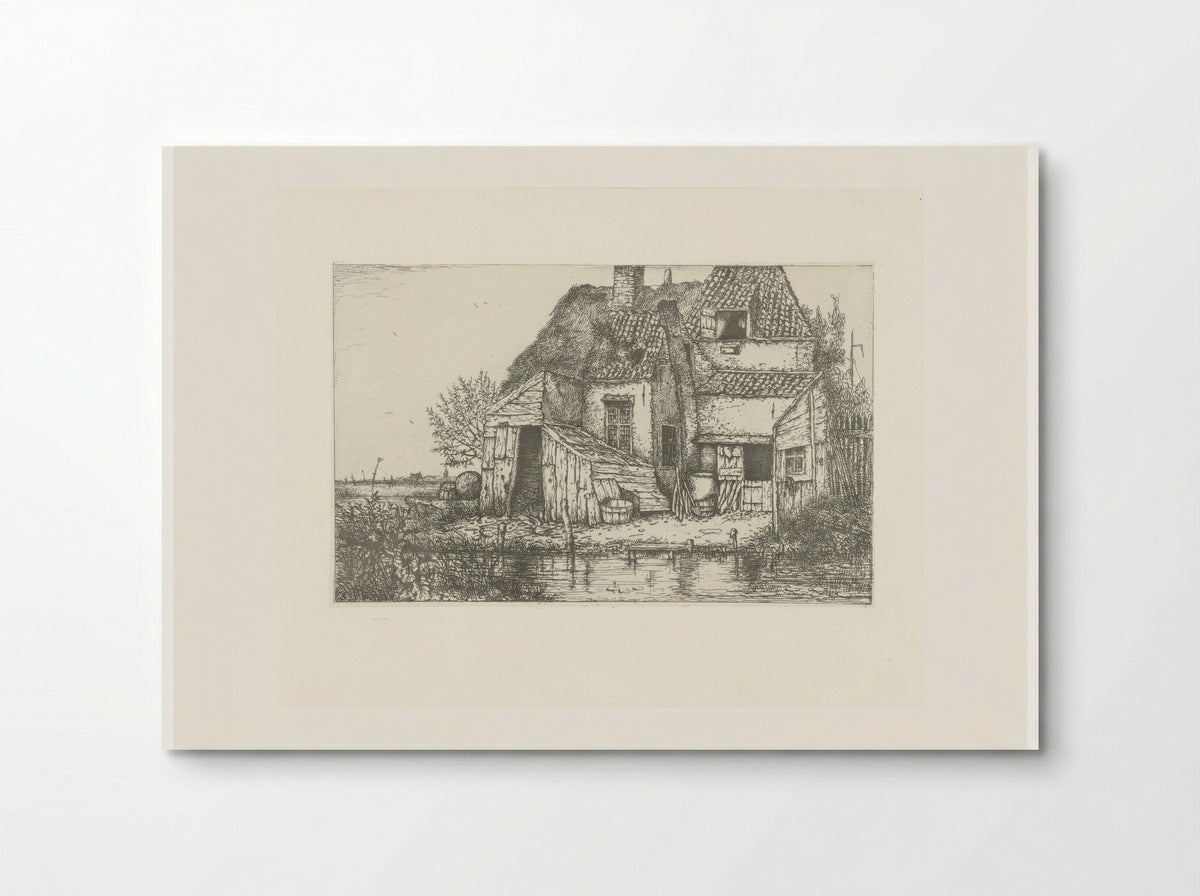 Krotwoning aan een beek - Jacobus Ludovicus Cornet - Poster