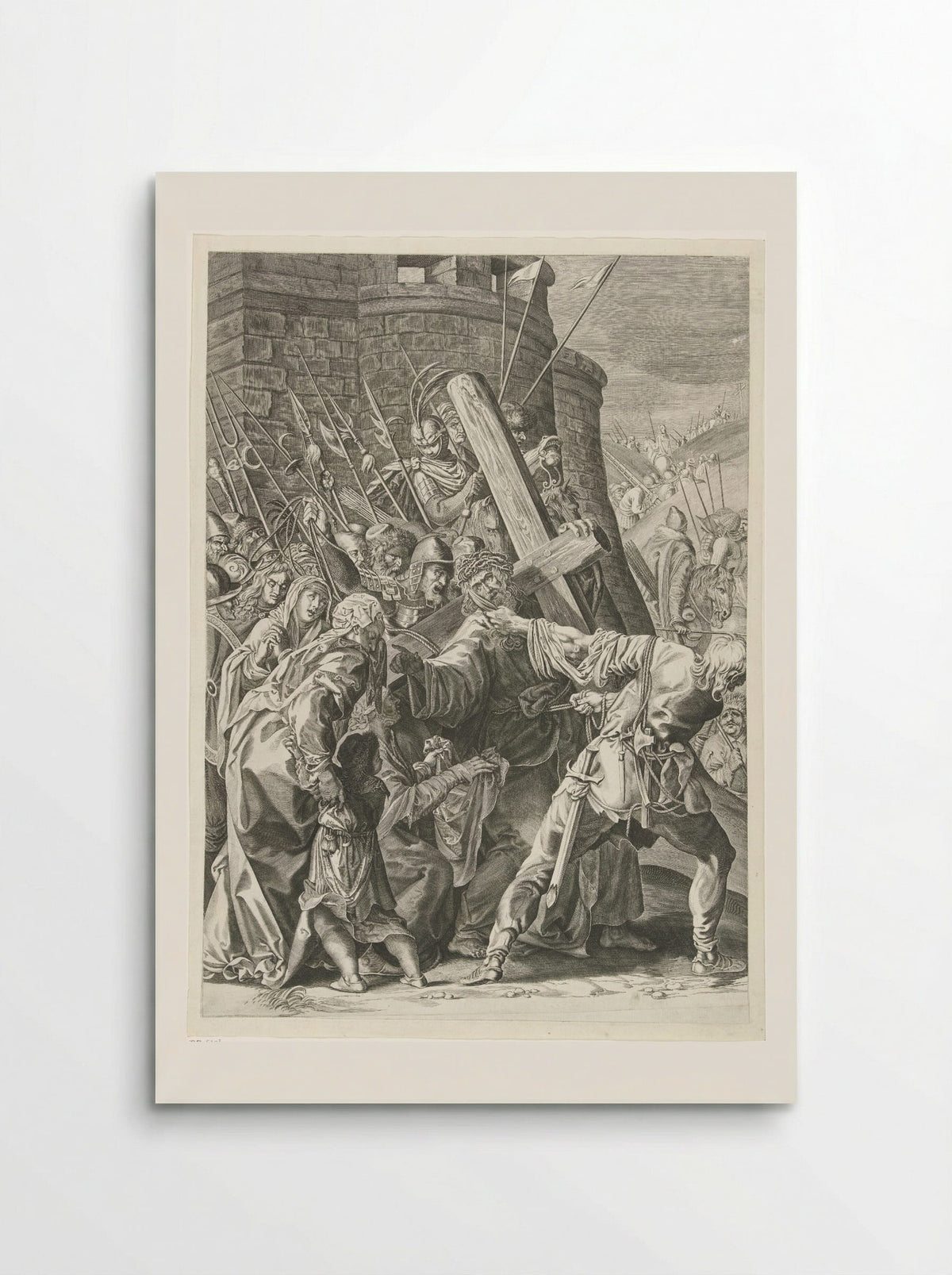 Kruisdraging van Christus - Aegidius Sadeler (II) - Poster
