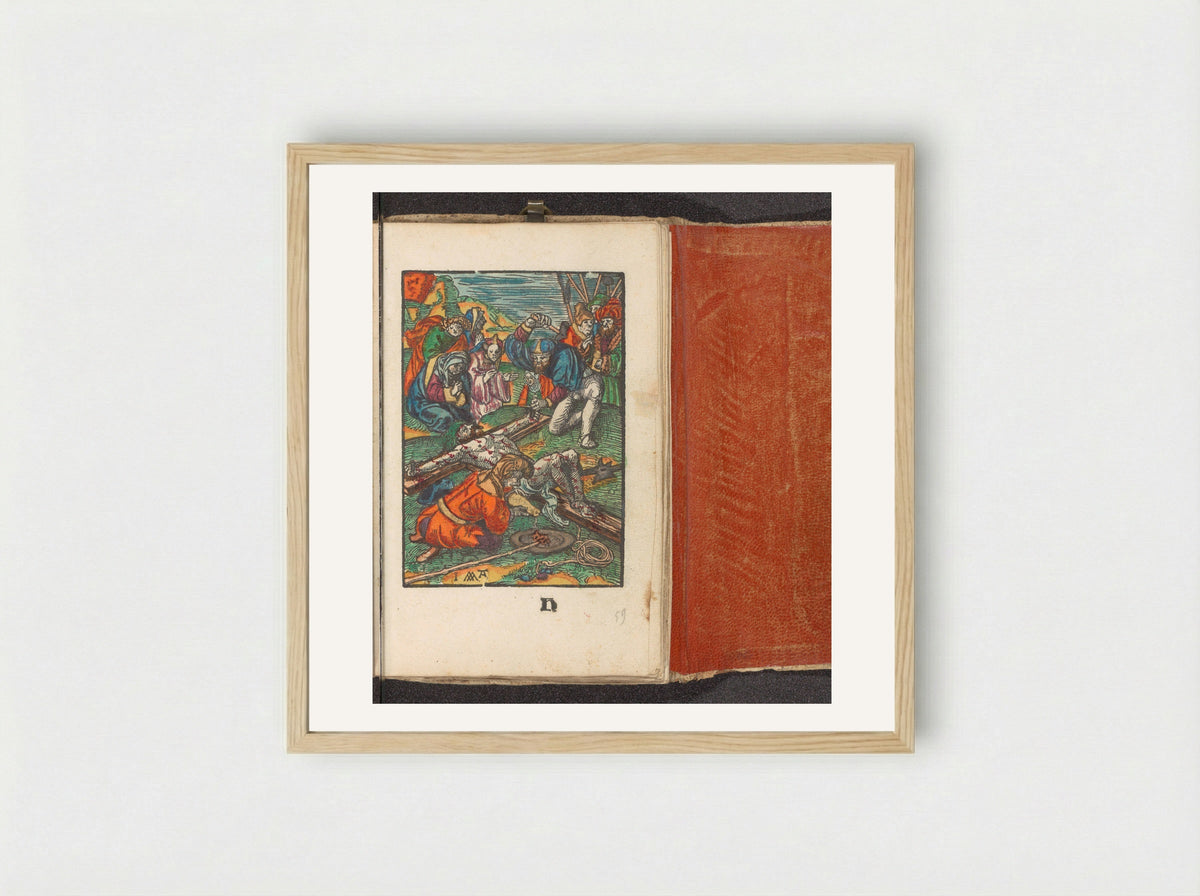 Kruisiging van Christus - Doen Pietersz. - Framed Print Wood