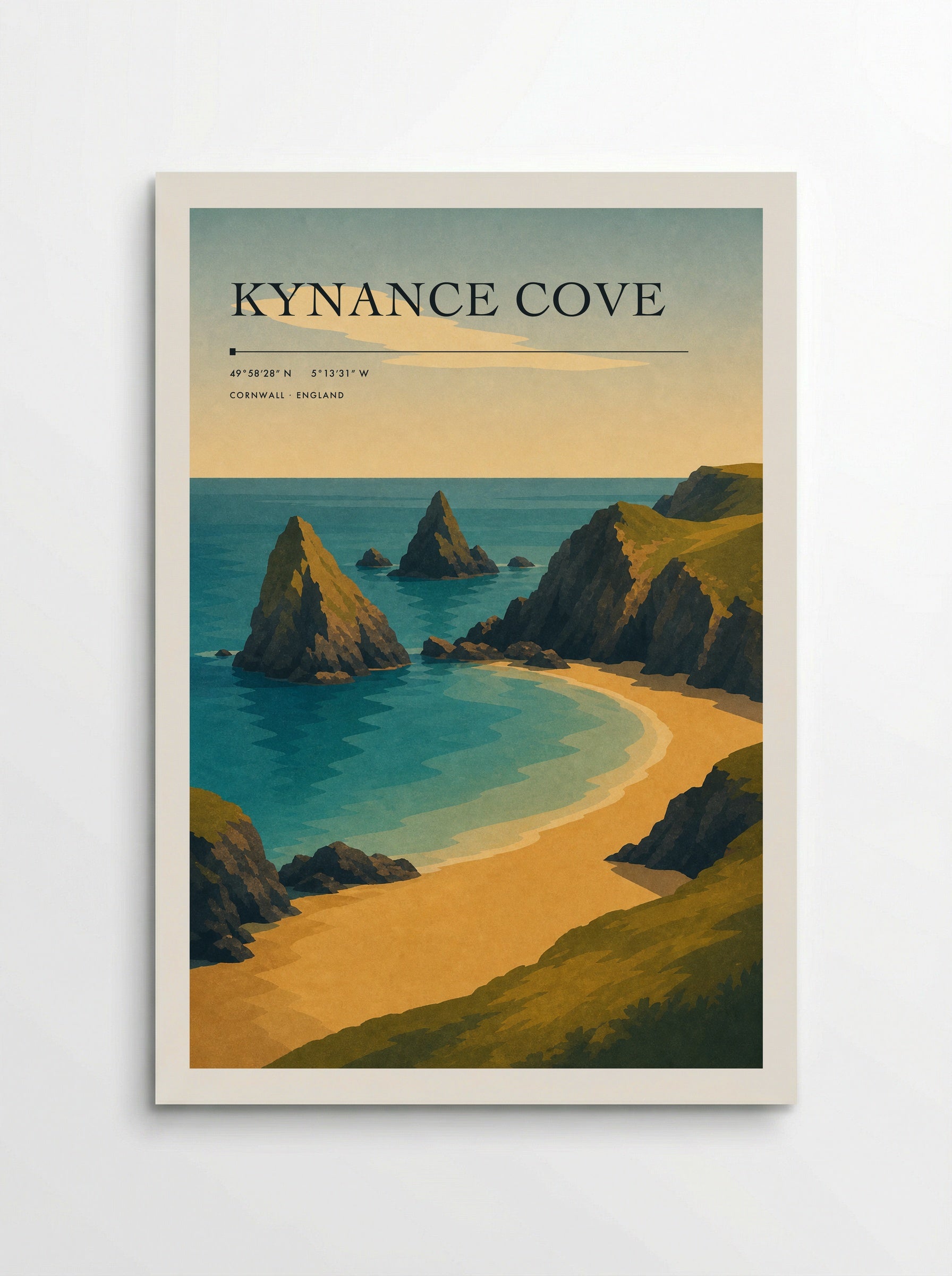 Kynance Cove Travel Poster Artwork - Poster