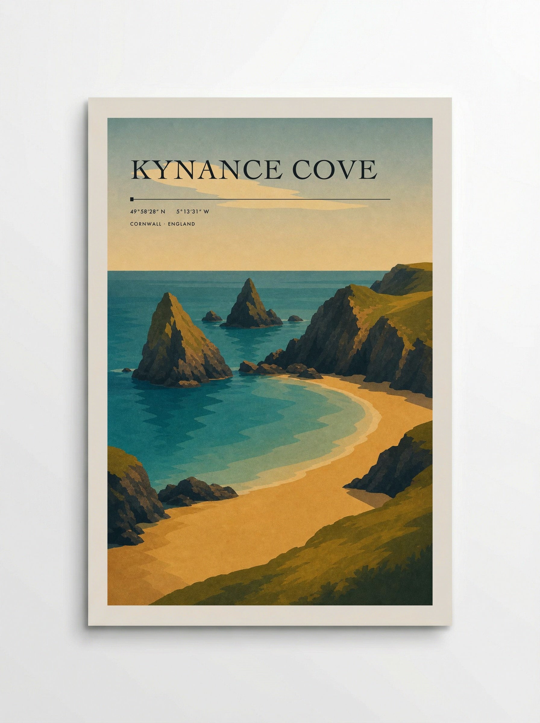 Kynance Cove Travel Poster Artwork - Poster