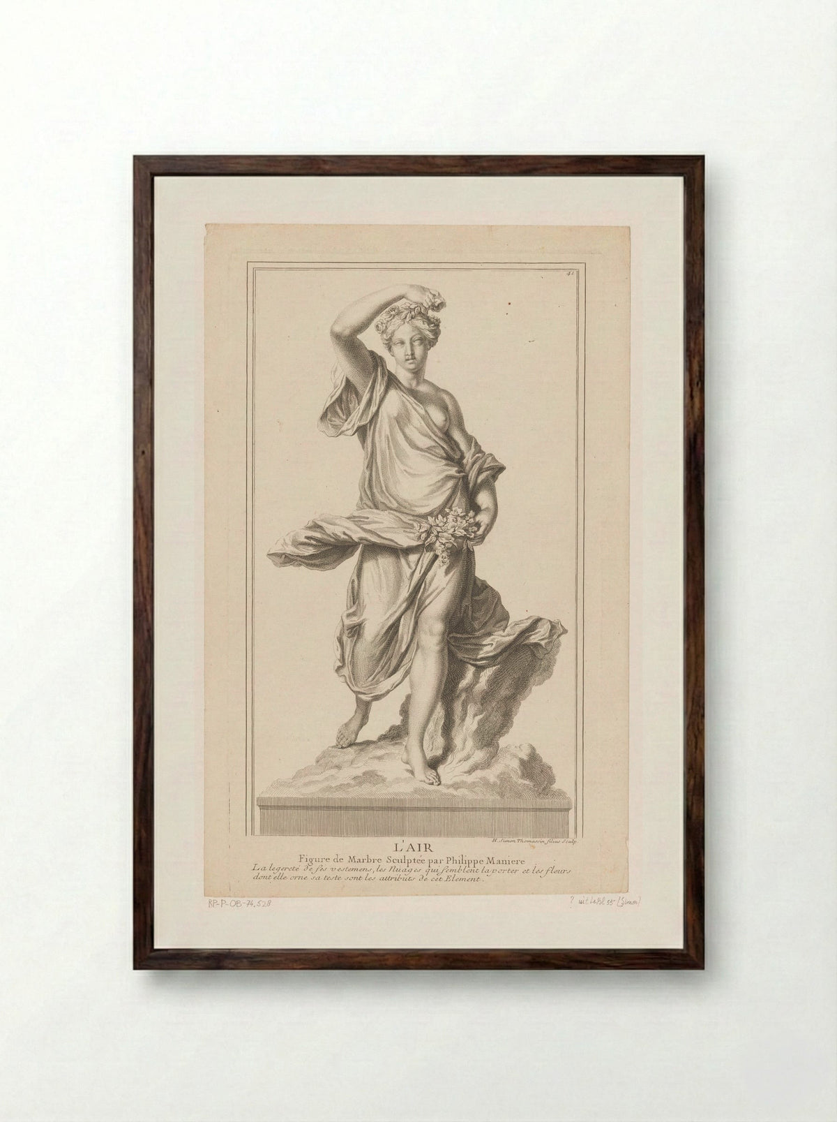 L'Air (After Philippe Magnier) - Simon Thomassin - Framed Print Dark Wood