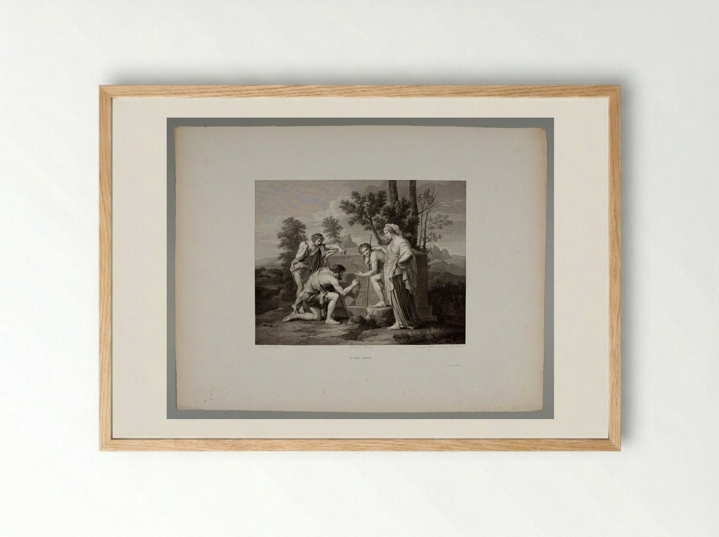 L'Arcadie - Albrecht Christoph Reindel - Framed Print Wood